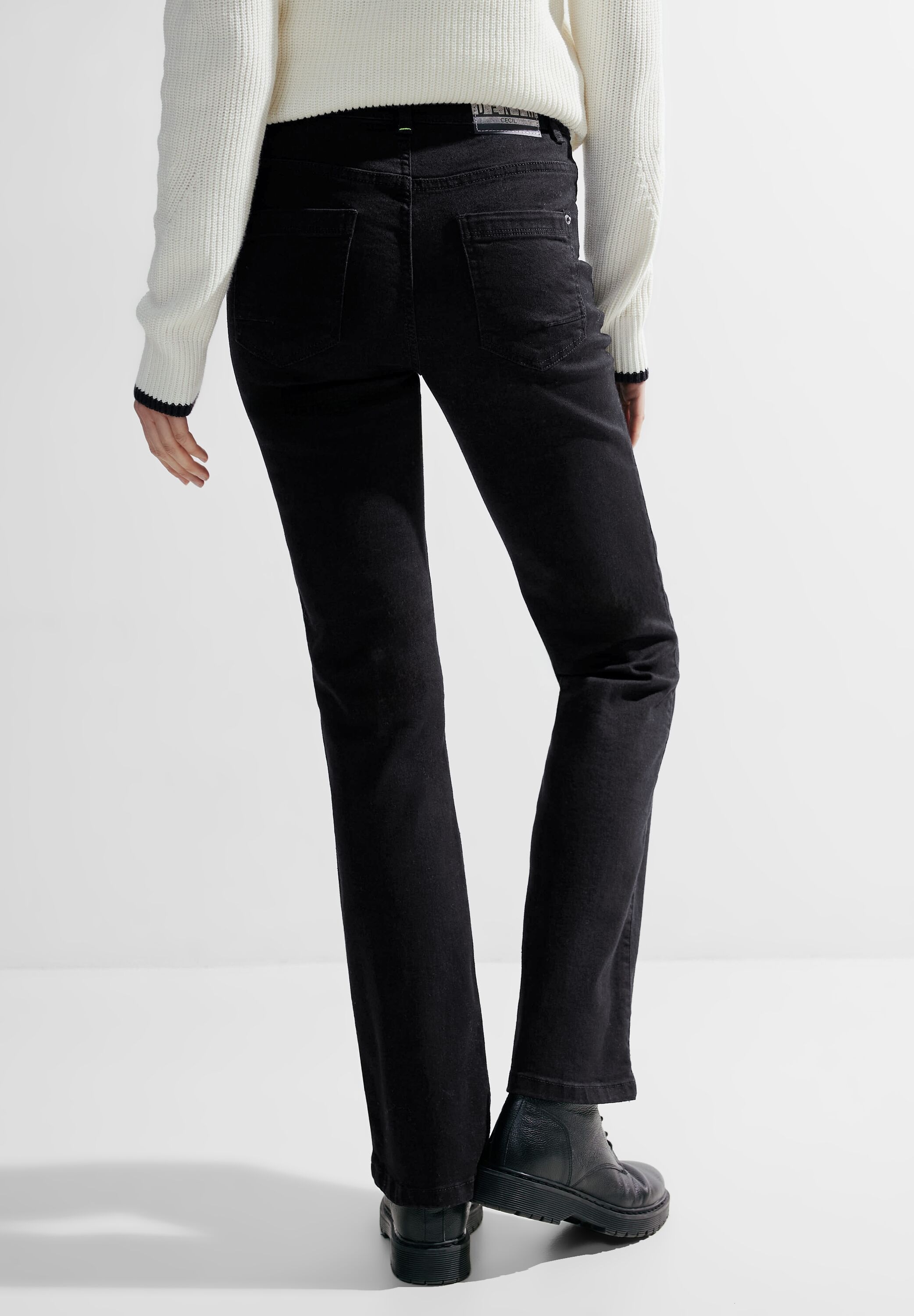 Cecil Gerade Jeans, High Waist