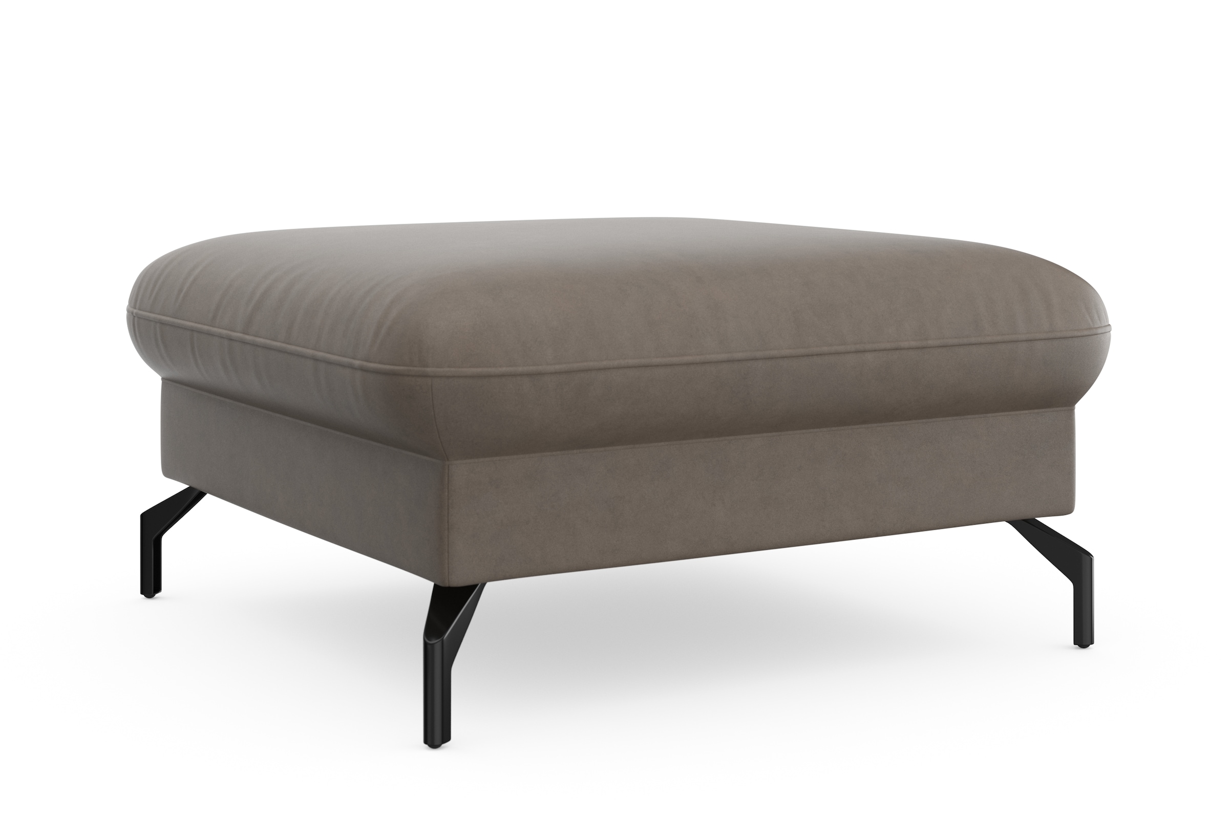 sit&more Hocker »Fashion«, inklusive Federkern, mit hochwertigen, schwarzen Metallfüßen