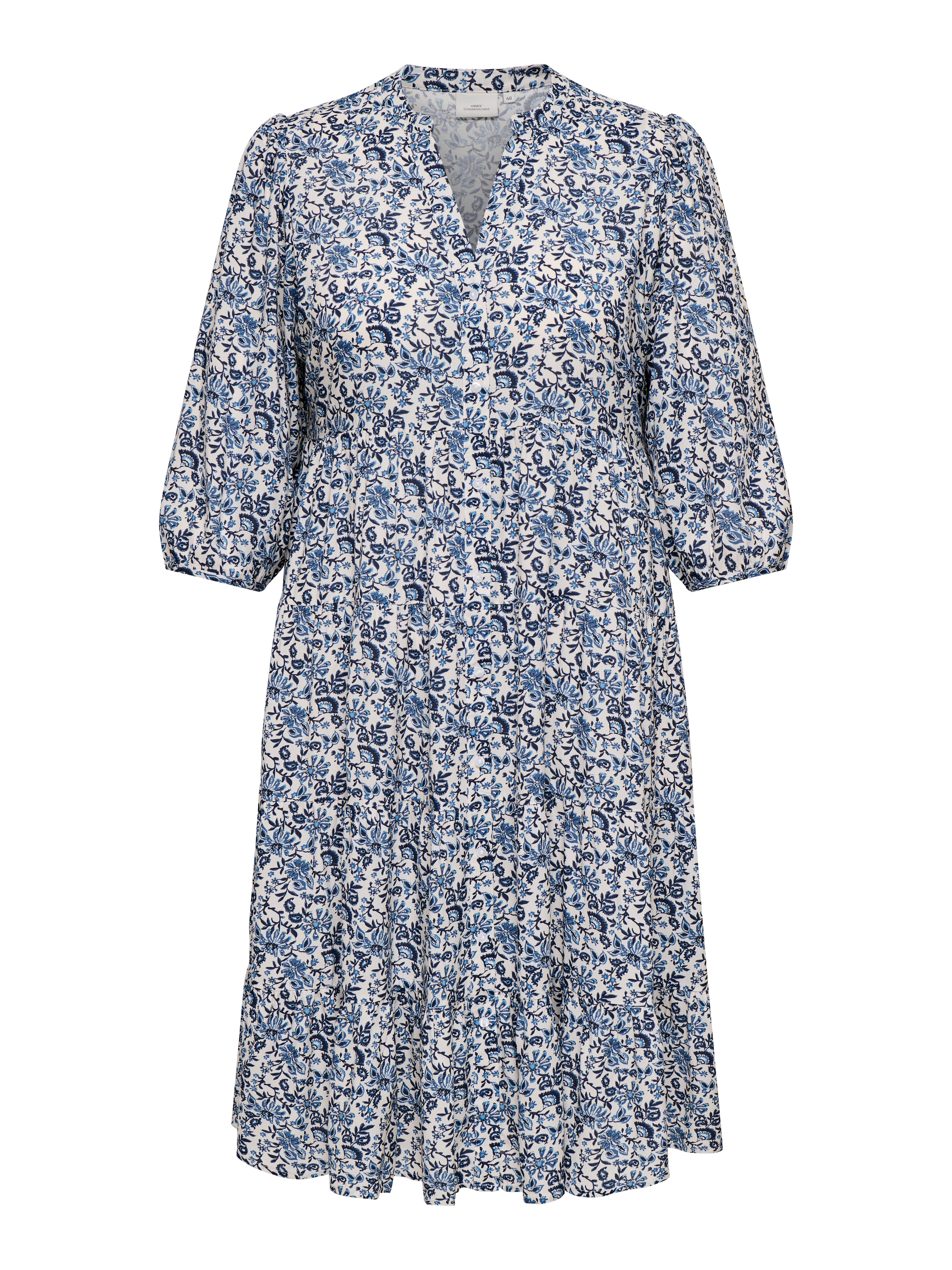 ONLY CARMAKOMA Tunikakleid "CARMILANA 3/4 DRESS WVN NOOS" Sommerkleid günstig online kaufen