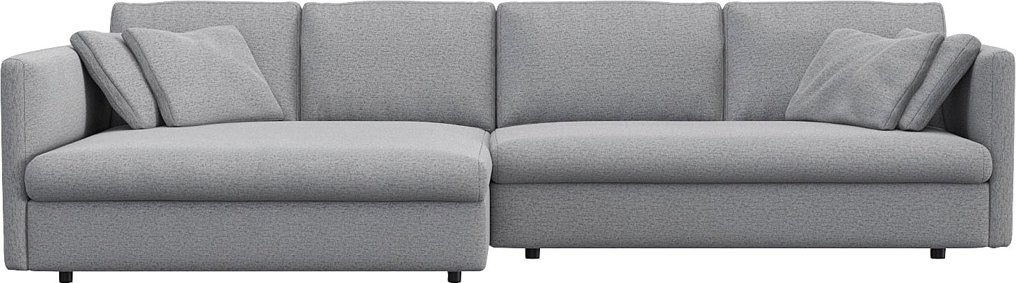 FLEXLUX Ecksofa "Lovane" Weich & anschmiegsam, große Sitztiefe auf Kaltschaum, Dekokissen inkl.