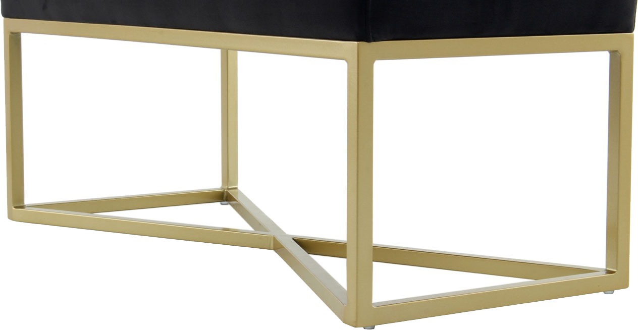 Kayoom Sitzbank »Diaz 125, Edler Touch durch goldenes Gestell,Bietet mehrere Sitzplätze« 1 Stk. tlg. samtweich, gesteppt, mit Zierknöpfen, Hochwertiger Samtbezug