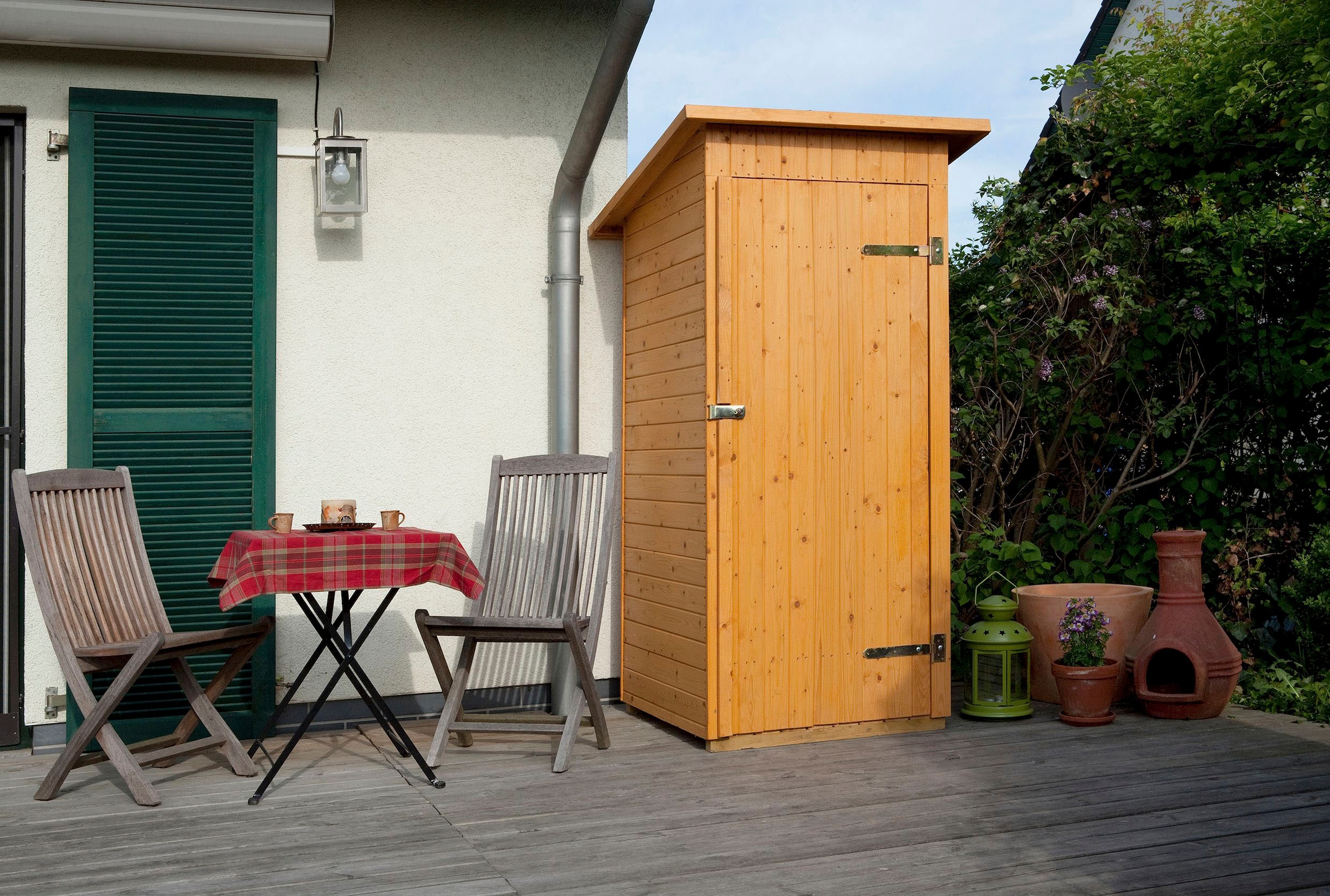 Geräteschrank günstig BAUR Gr.1«, »Garten-/Terrassenschrank Flachdach, | 14mm weka 361