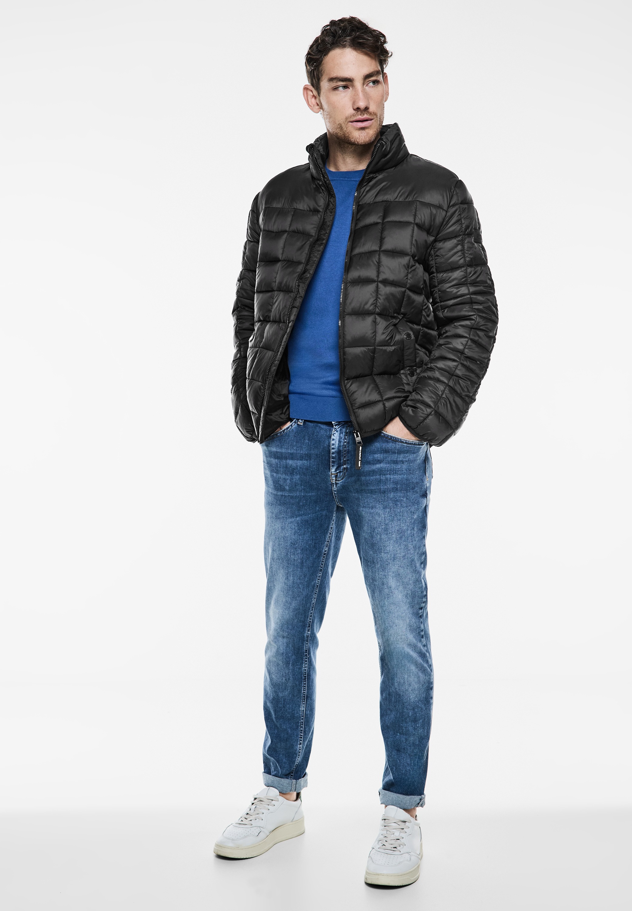 STREET ONE MEN Steppjacke, ohne Kapuze, mit Stehkragen