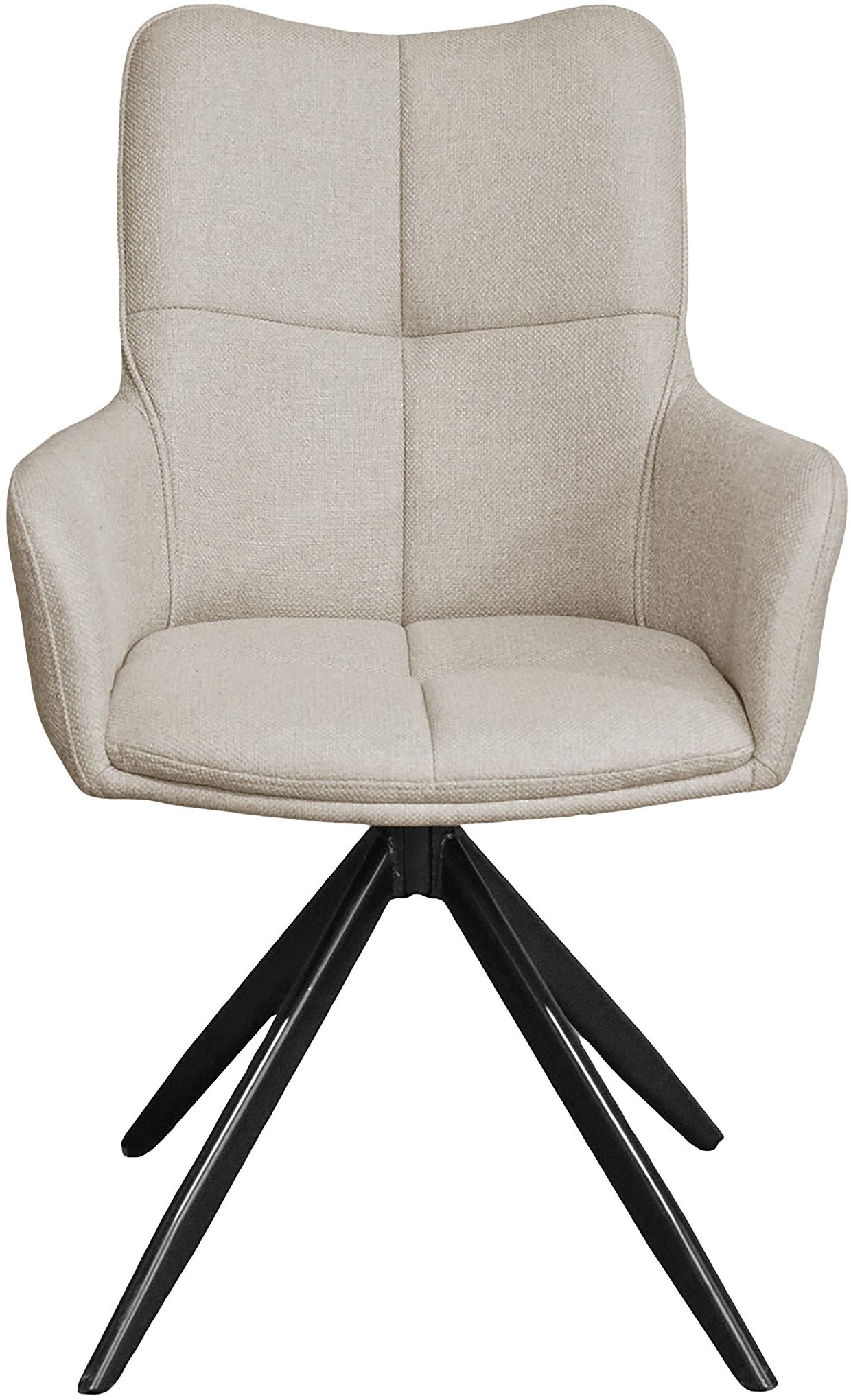 byLIVING Esszimmerstuhl »HAMILTON« (Set) 2 Stk.Webstoff, bis 110 kg, 360° drehbar, Schaumstoff, 4er Kreuzgestell