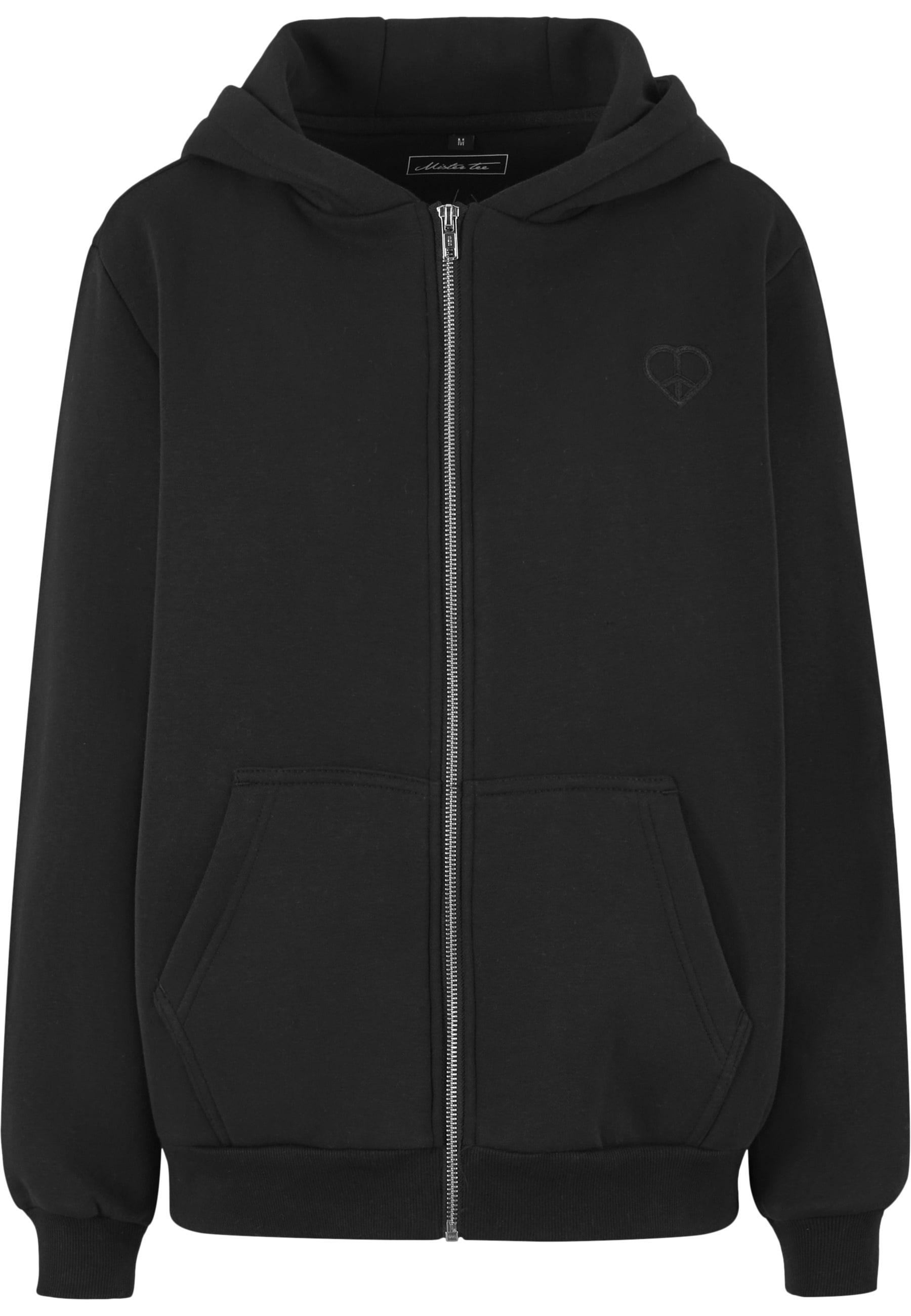 Miss Tee Sweatjacke "Miss Tee Peace Sign EMB Fluffy Zip Hoody" günstig online kaufen