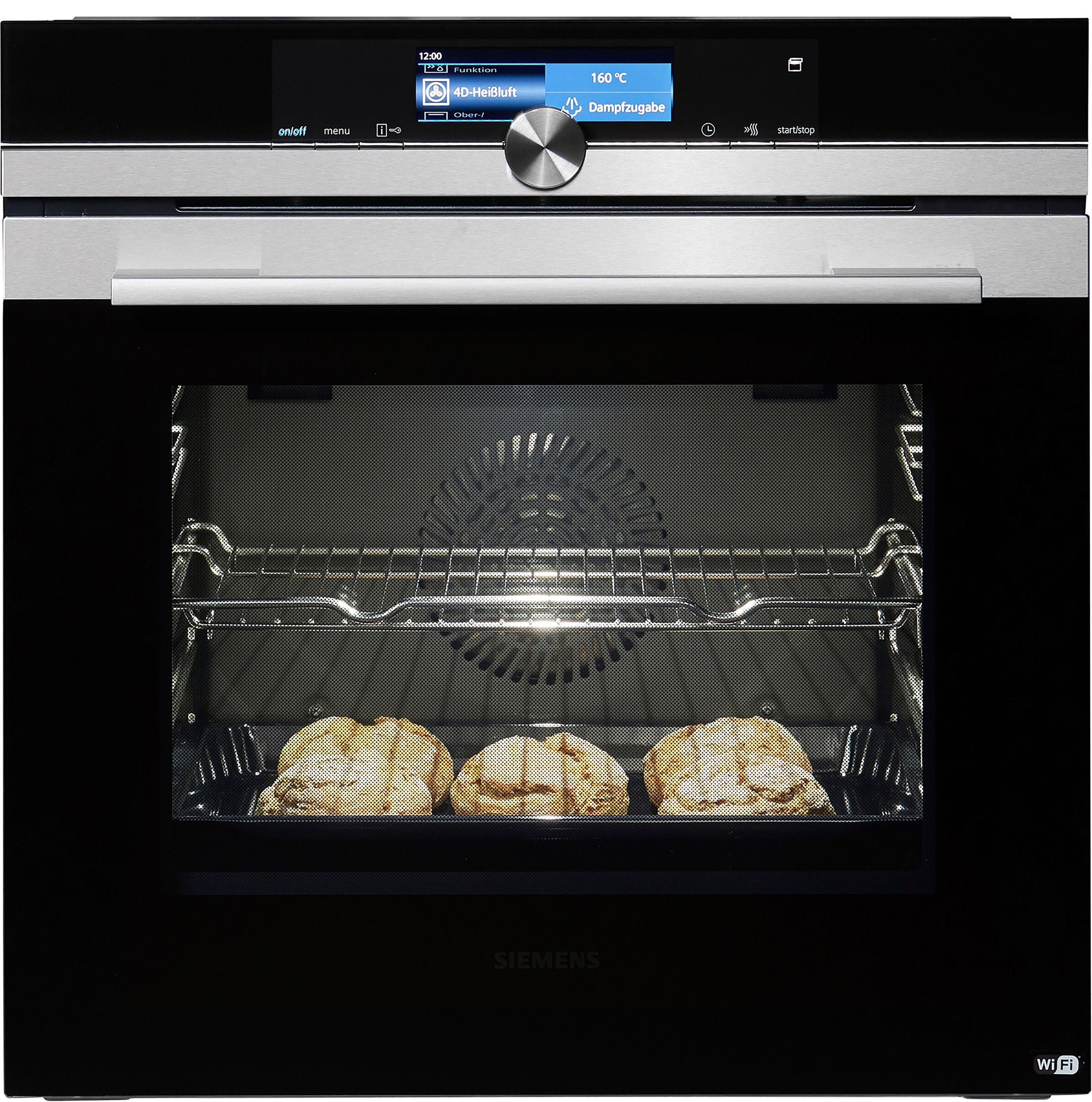 SIEMENS Dampfbackofen »HS658GXS7«, HS658GXS7, mit 3-fach-Teleskopauszug, ecoClean Plus