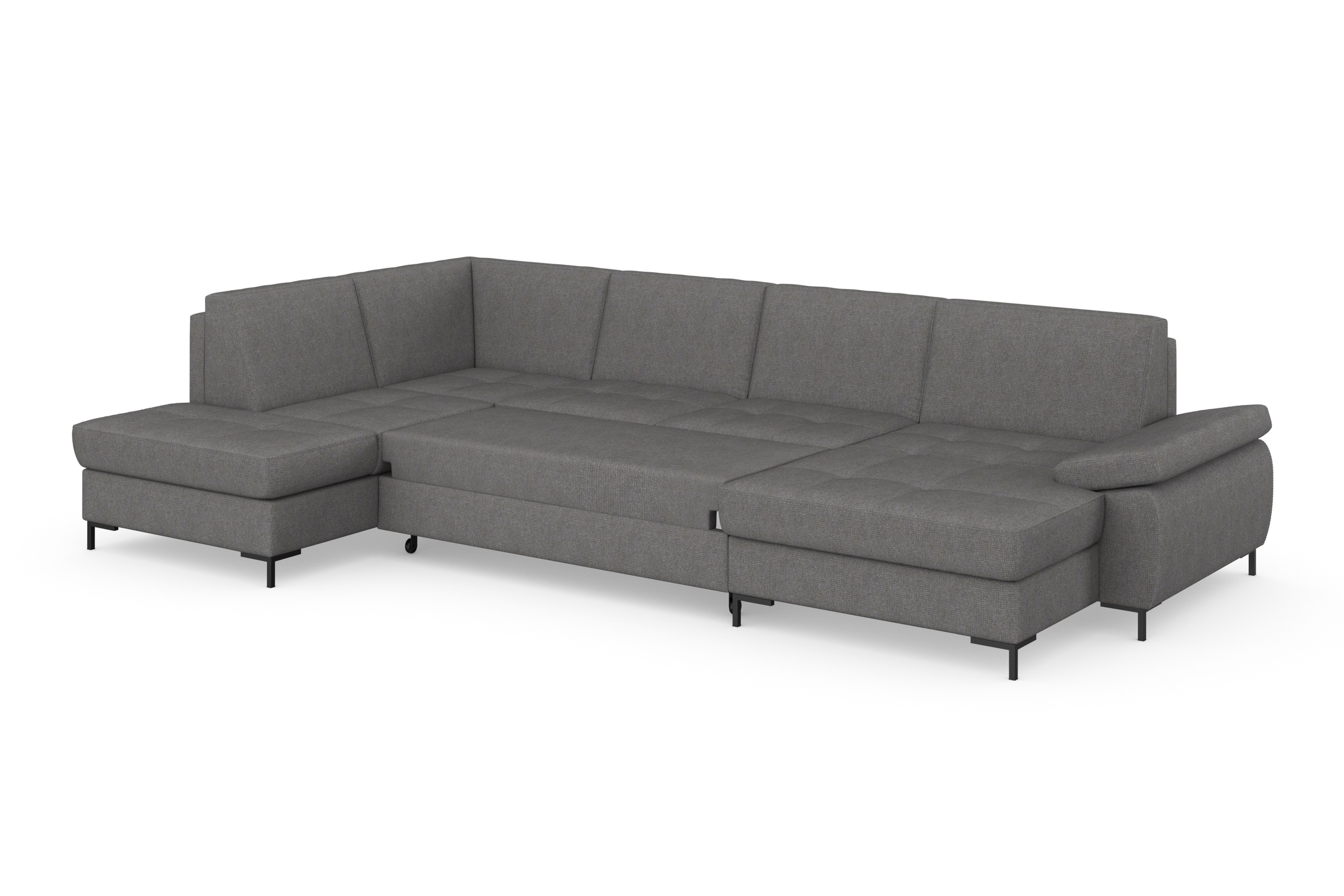 DOMO collection Wohnlandschaft »Capelo U-Form«, mit Armteilverstellung, wahlweise mit Bettfunktion, Federkern