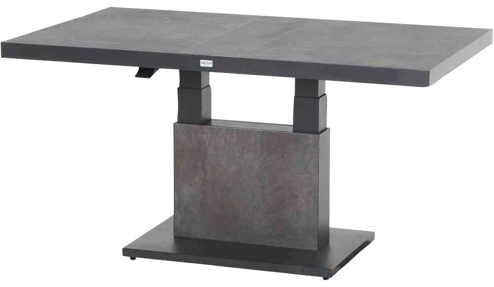 Siena Garden Gartenlounge-Set »Solea«, (4 tlg., 2xSessel: 84x71x98 cm,2er Bank: 85x151,5x97 cm,Tisch:140x85x72/50,5 cm), Aluminium, verstellbar, höhenverstellbar, inkl. Auflagen