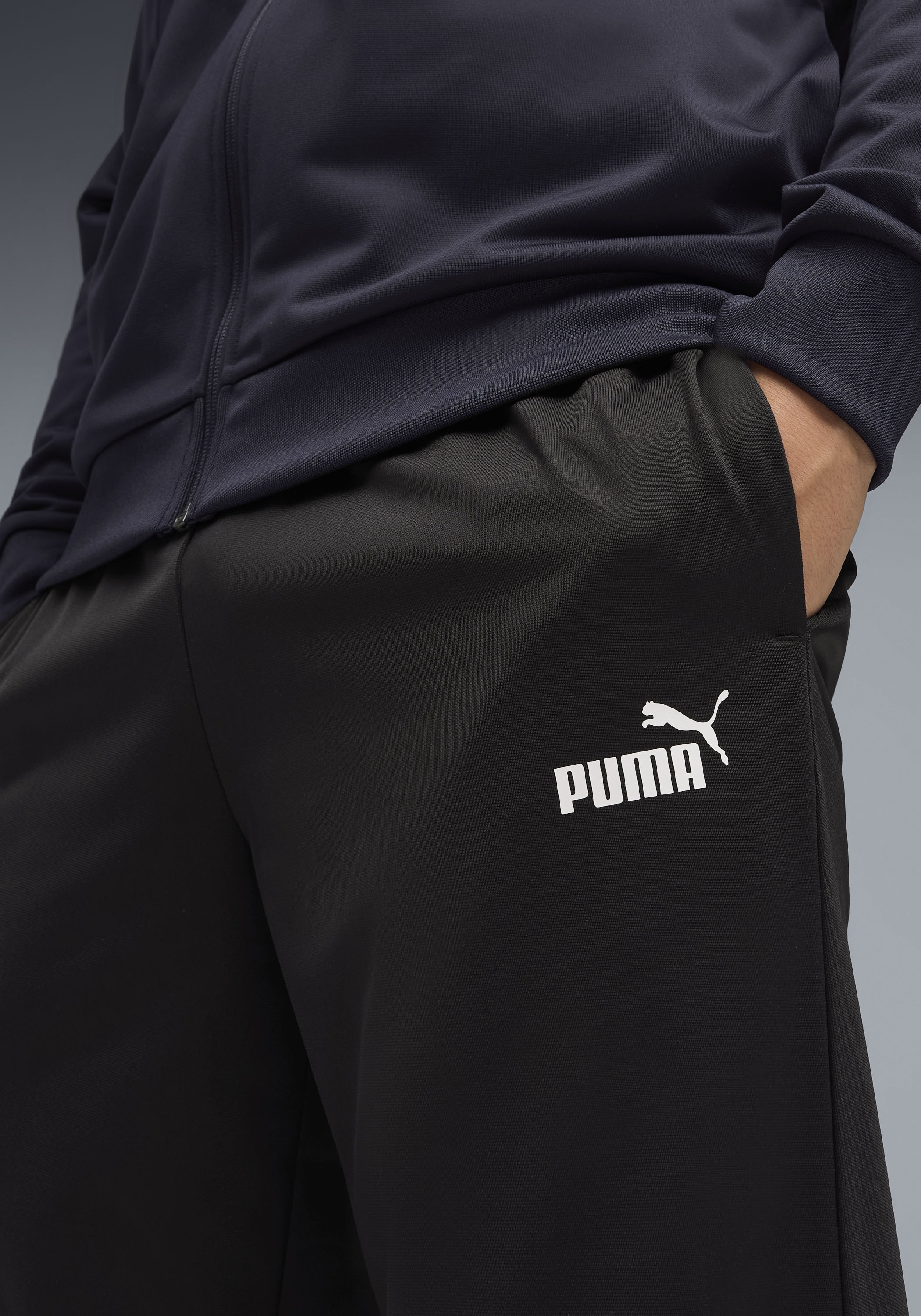 PUMA Trainingsanzug »ESS POLY SUIT« 2 tlg. ohne Kapuze, Regular Fit, für Trainings- und Freizeitaktivitäten