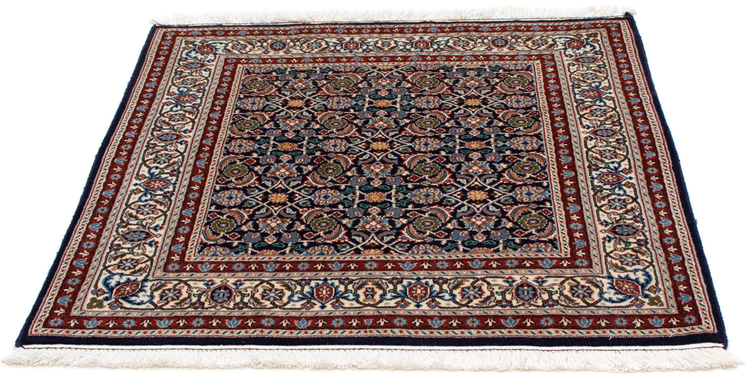 morgenland Orientteppich "Perser - Classic quadratisch - 104 x 103 cm - dunkelblau", quadratisch, 10 mm Höhe, Wohnzimmer