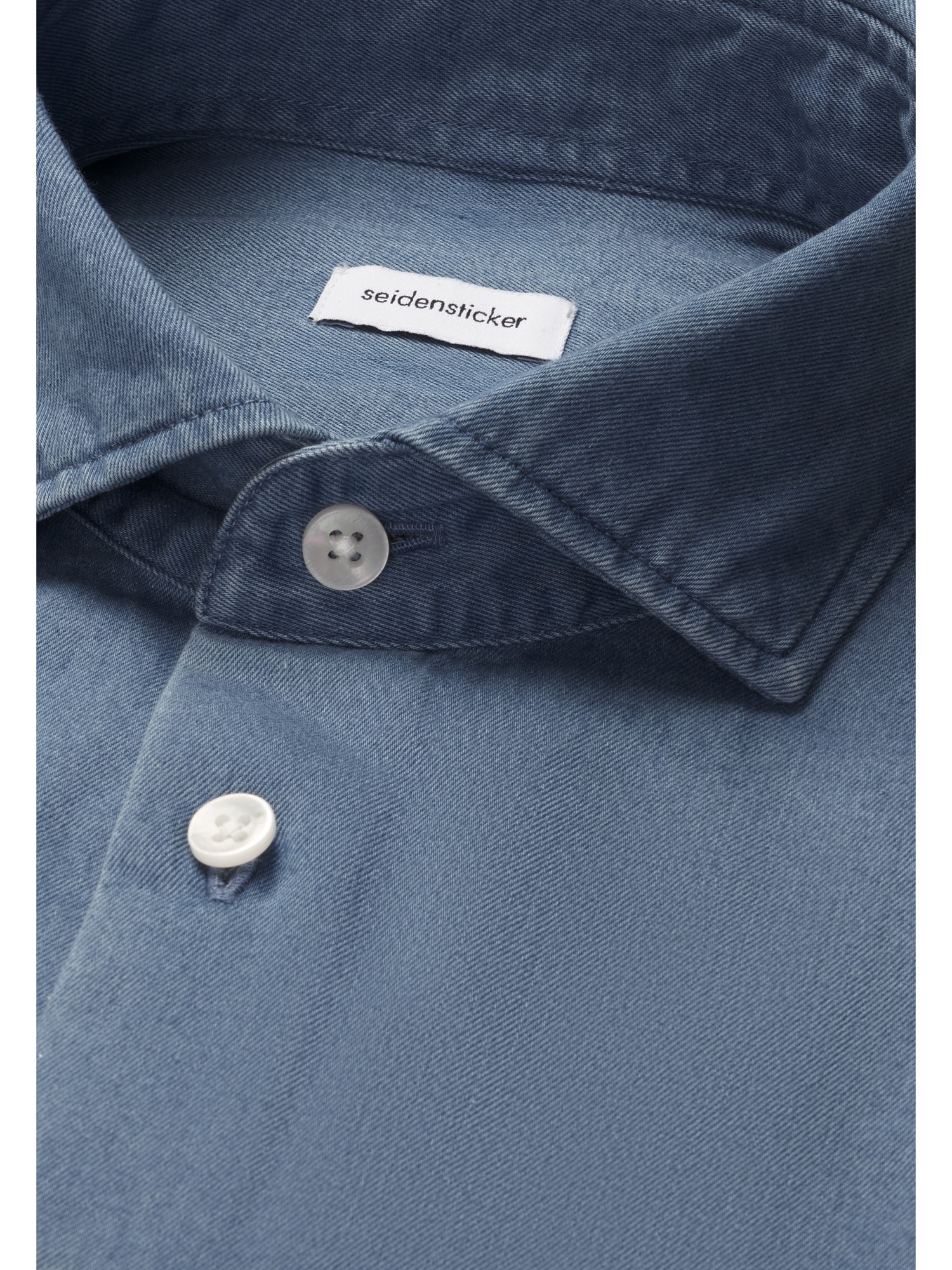 seidensticker Jeanshemd Regular 1/1 Kentkragen Denim