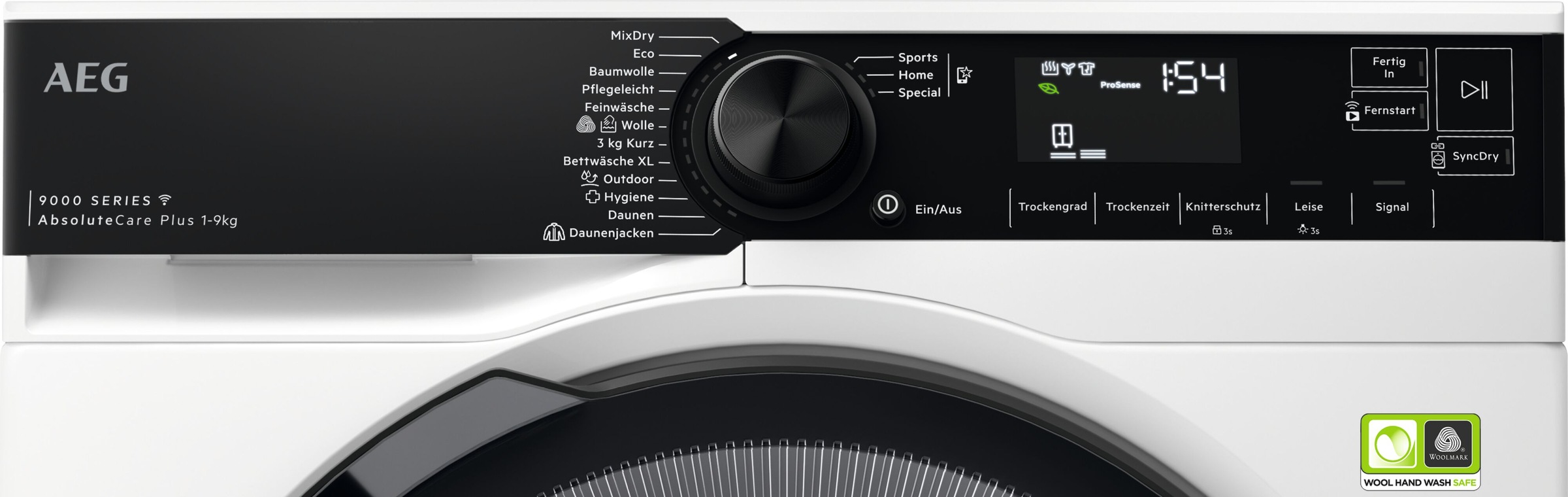 AEG Series 9000 TR9W75790 Wäschetrockner Freistehend Frontlader 9 kg Weiß