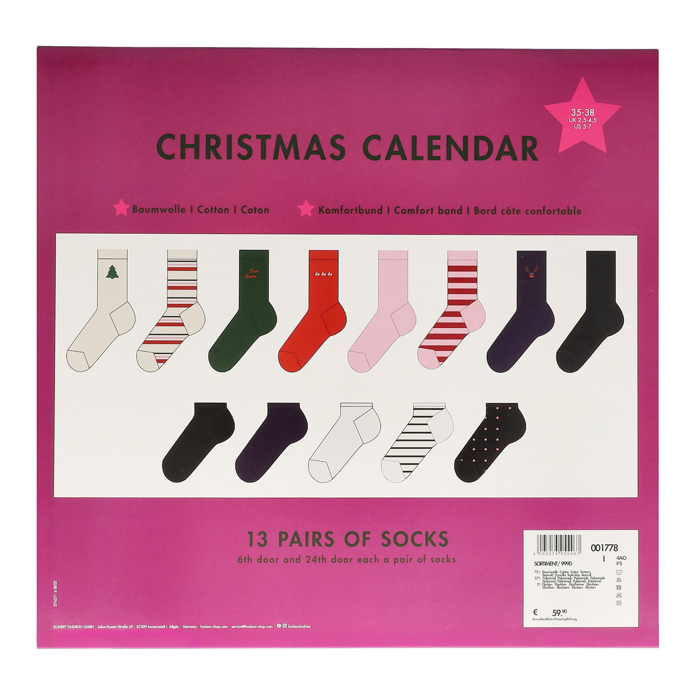 Hudson Socken »Socke Christmas Calendar«