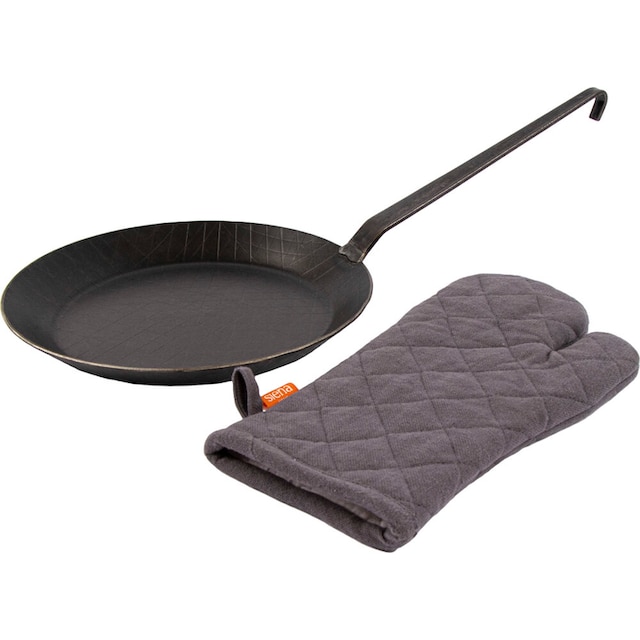 Siena Home Pfannen-Set »FERMO«, Gusseisen, (Set, 2 tlg.), schmiedeeisern,  flach, Induktion, mit Topfhandschuh kaufen | BAUR