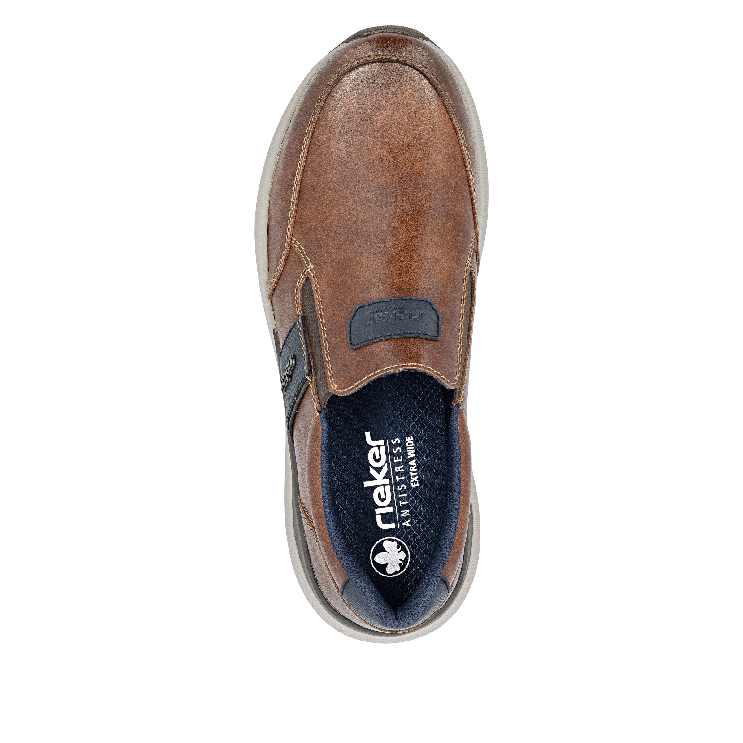 Rieker Slip-On Sneaker  Schlüpfschuh, Slipper, Halbschuh, Freizeitschuh mit Kontrastbesatz