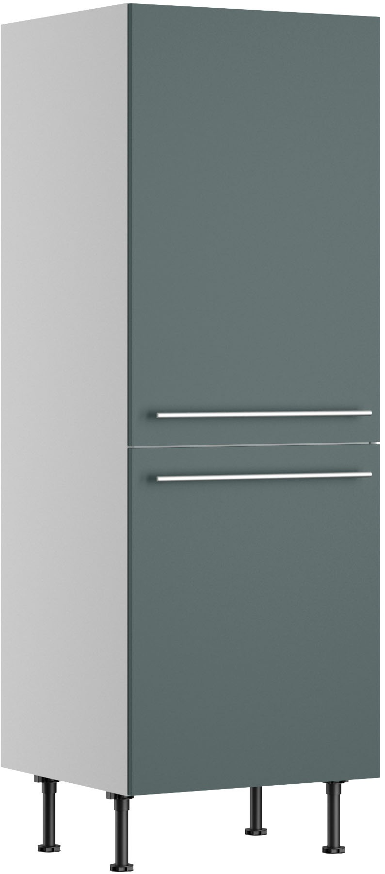 KOCHSTATION Midischrank »KS-Bern2« Breite 60 cm, Höhe 176,6 cm, 2 Türen verlascht, 3 Einlegeböden
