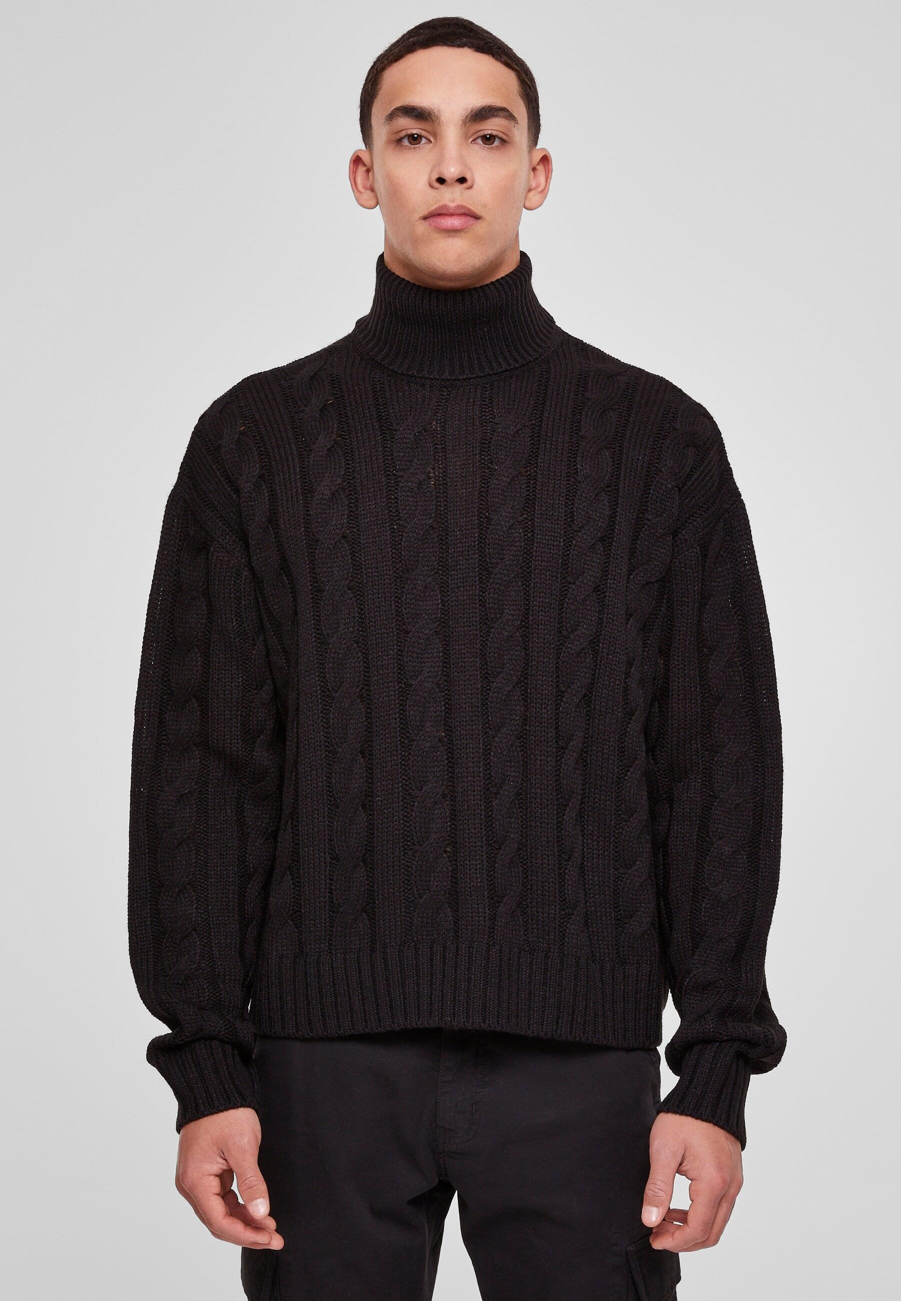 URBAN CLASSICS Rundhalspullover »Urban Classics Herren Boxy Roll Neck Sweater«, (1 tlg.)