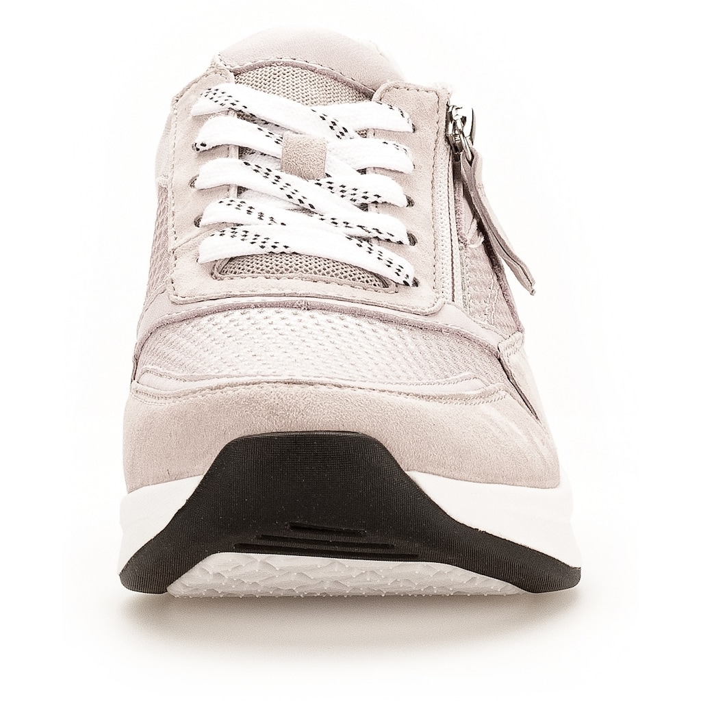 Gabor Rollingsoft Sneaker, mit Wechselfußbett aus Leder, Freizeitschuh, Halbschuh, Schnürschuh