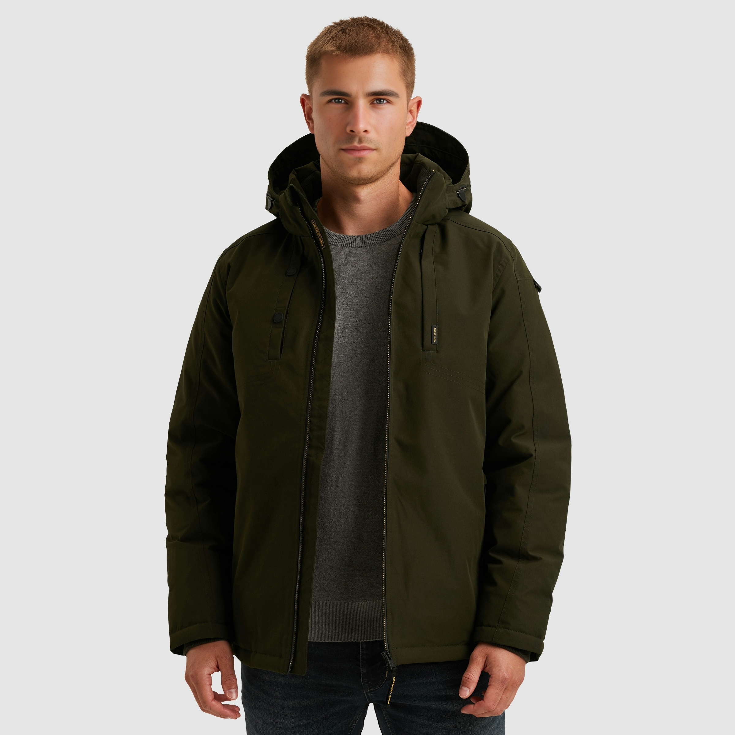 PME LEGEND Winterjacke mit Kapuze Taschen mit Reißverschluss günstig online kaufen