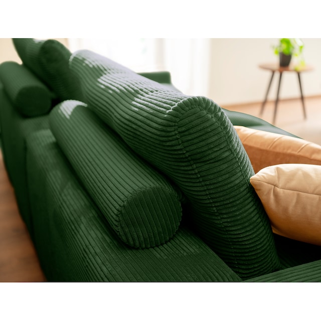 alina Big-Sofa »Sandy«, 266 cm breit und 123 cm tief, in modernem Cordstoff  | BAUR