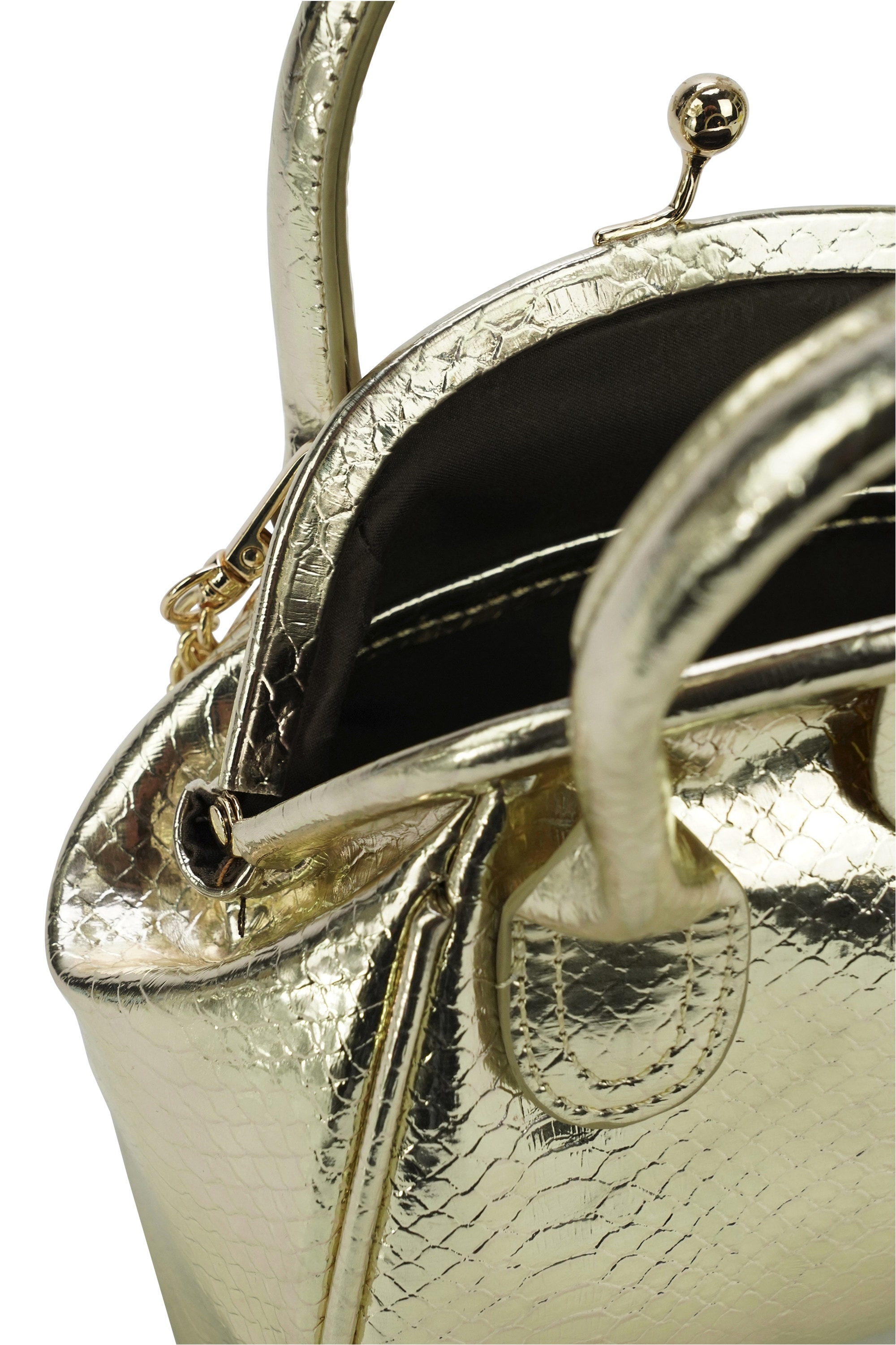 Harpa Henkeltasche »VALENTINA« in glänzender Kroko-Optik