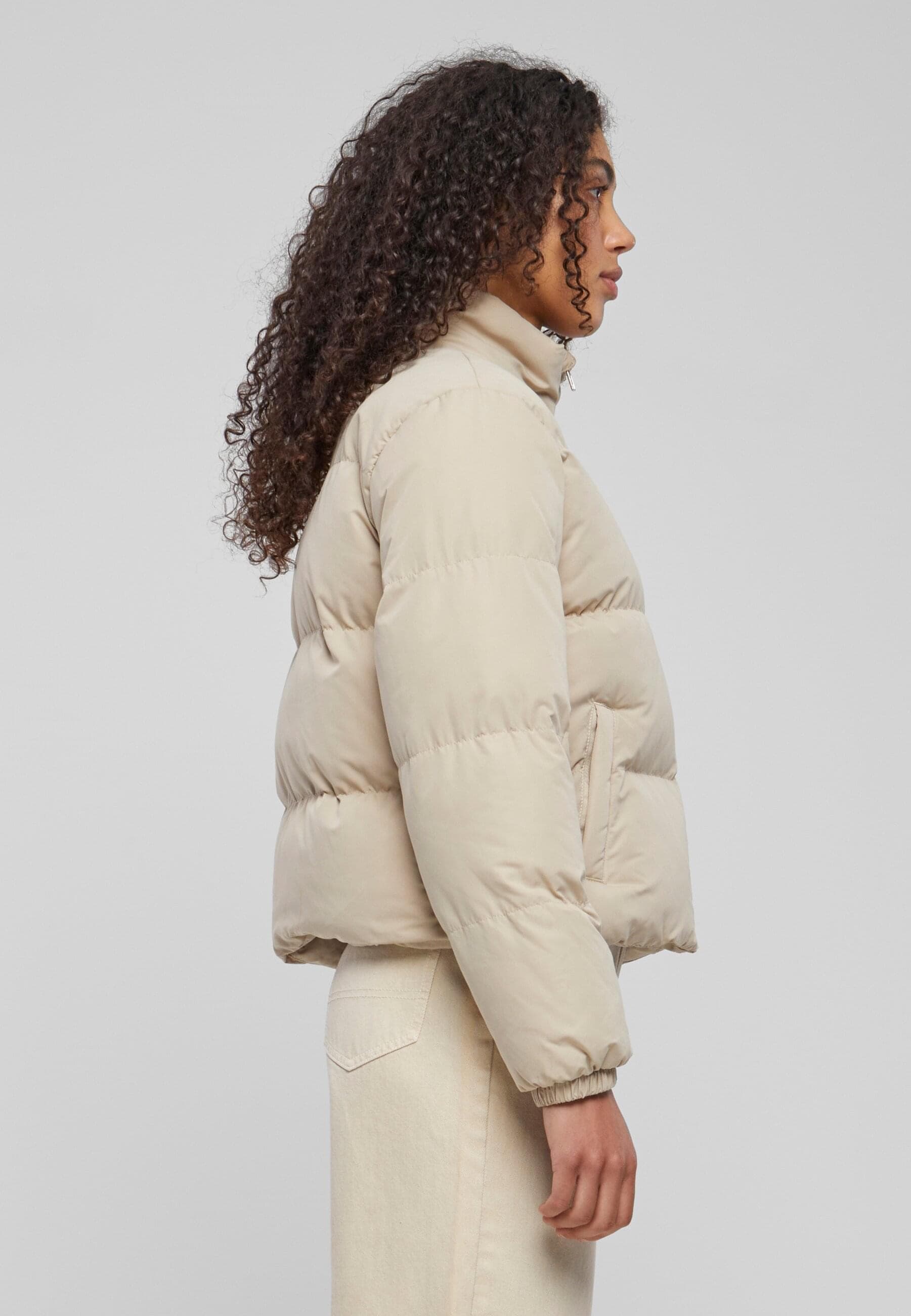 URBAN CLASSICS Winterjacke »Urban Classics Damen Ladies Short Peached Puffer Jacket«, (1 St.), ohne Kapuze