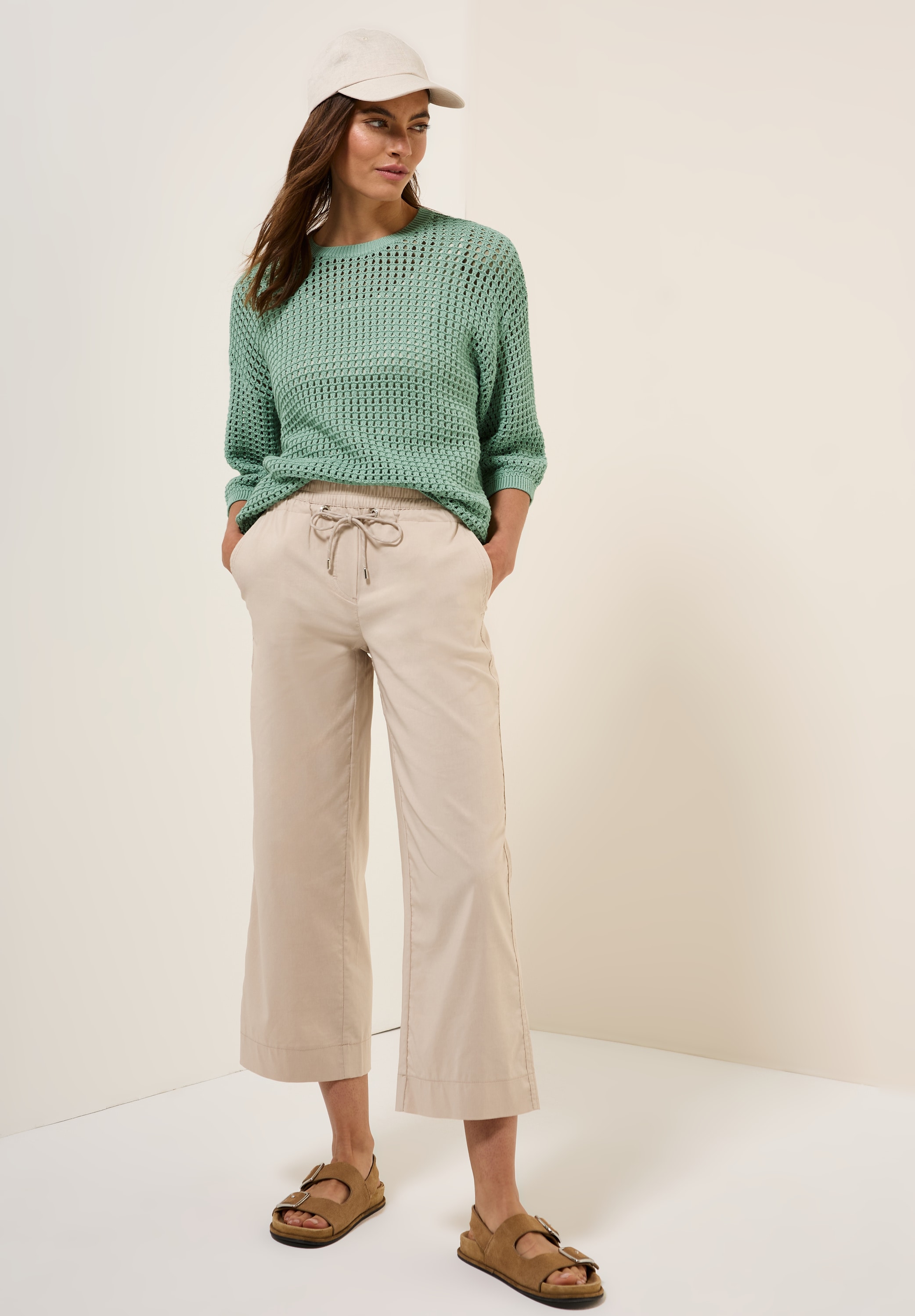 Cecil Strickpullover, in Häkel-Optik
