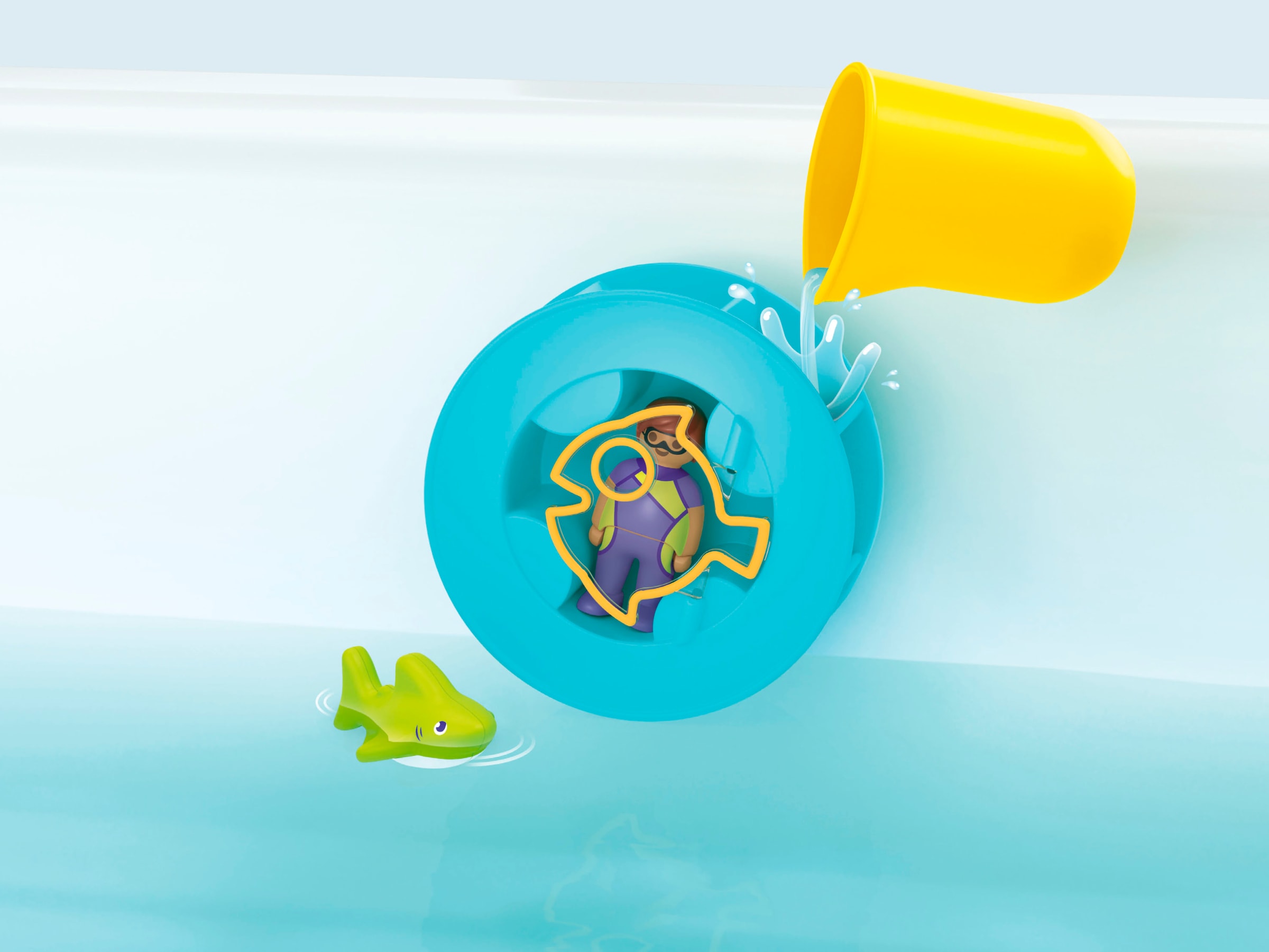 Playmobil® Konstruktions-Spielset »Wasserwirbelrad mit Babyhai (71688), JUNIOR«, (6 St.), Made in Europe