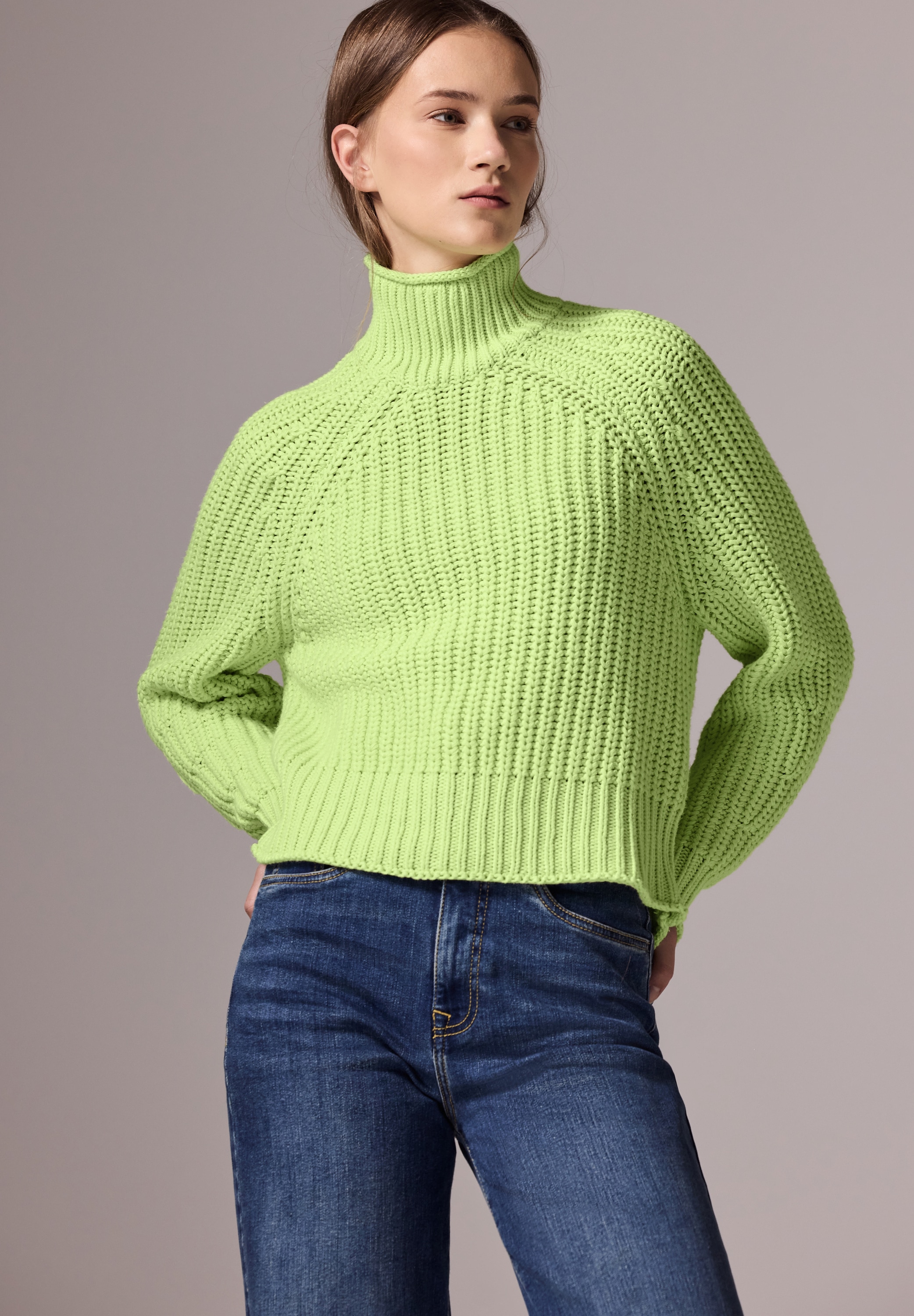 STREET ONE STUDIO Strickpullover, im soften Baumwoll-Mix