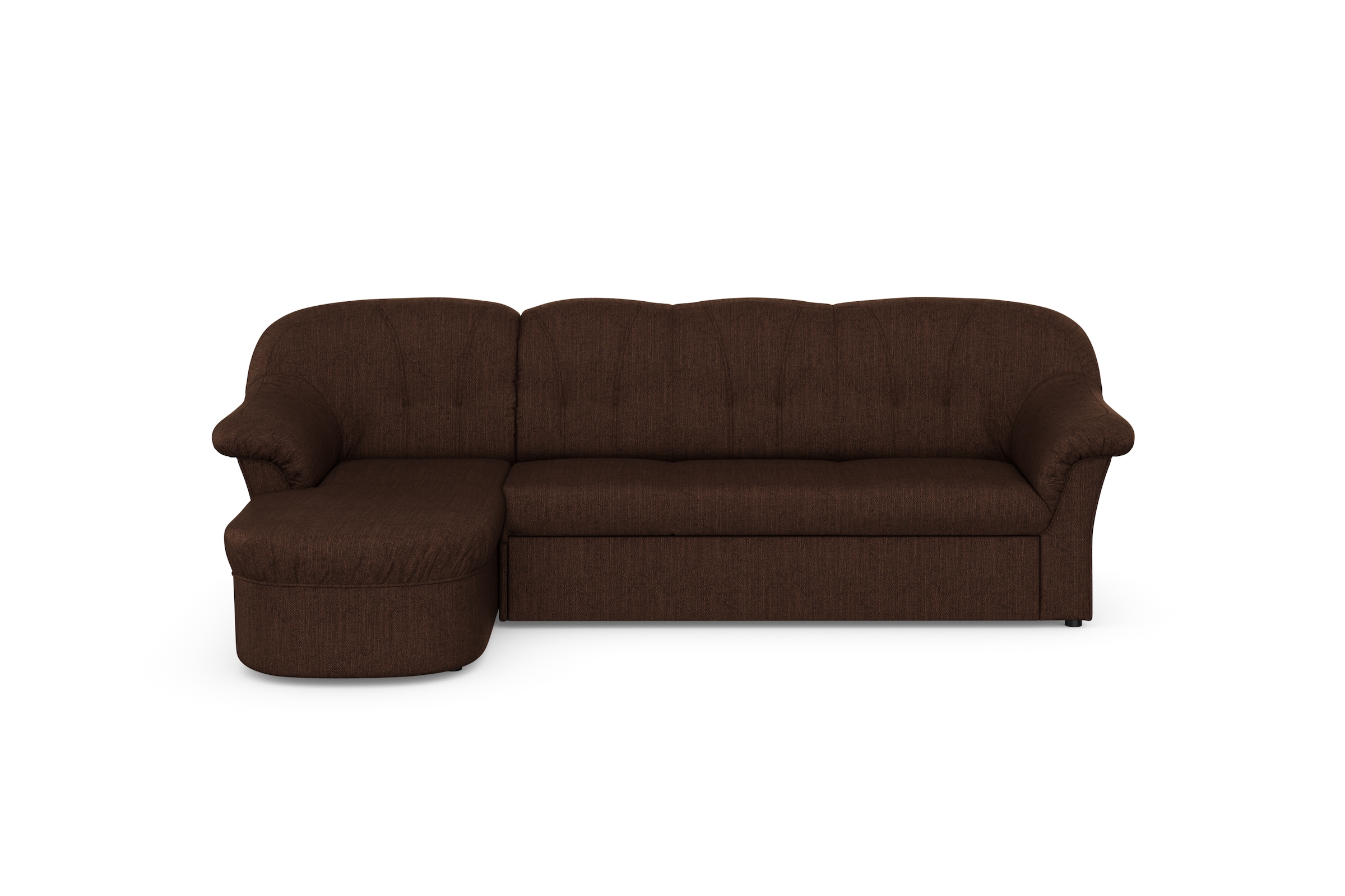 DOMO collection Ecksofa "Pegnitz, elegante Rückensteppung, kompakte Stellma günstig online kaufen