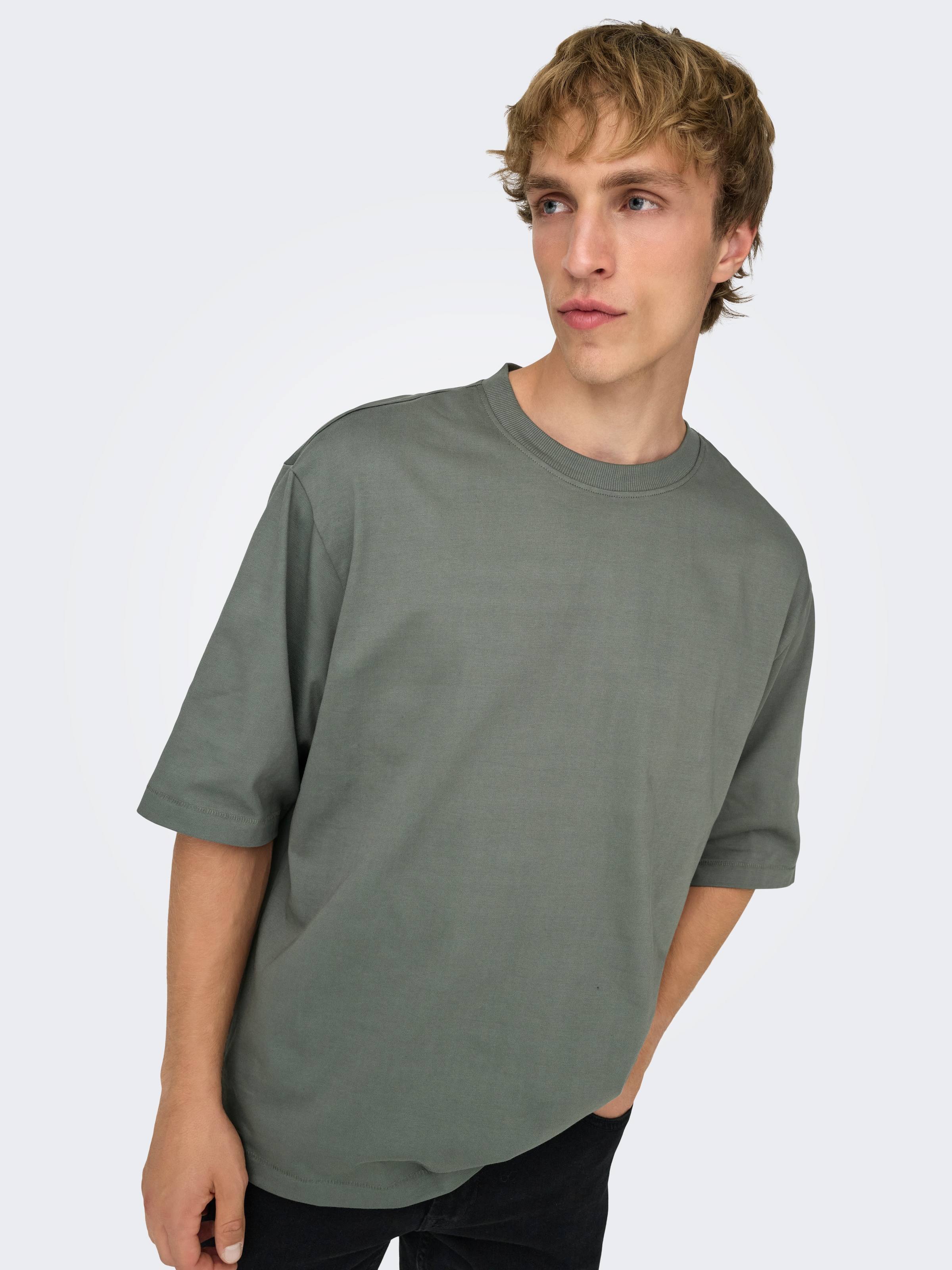 ONLY & SONS Rundhalsshirt »ONSMILLENIUM OVZ SS TEE NOOS«
