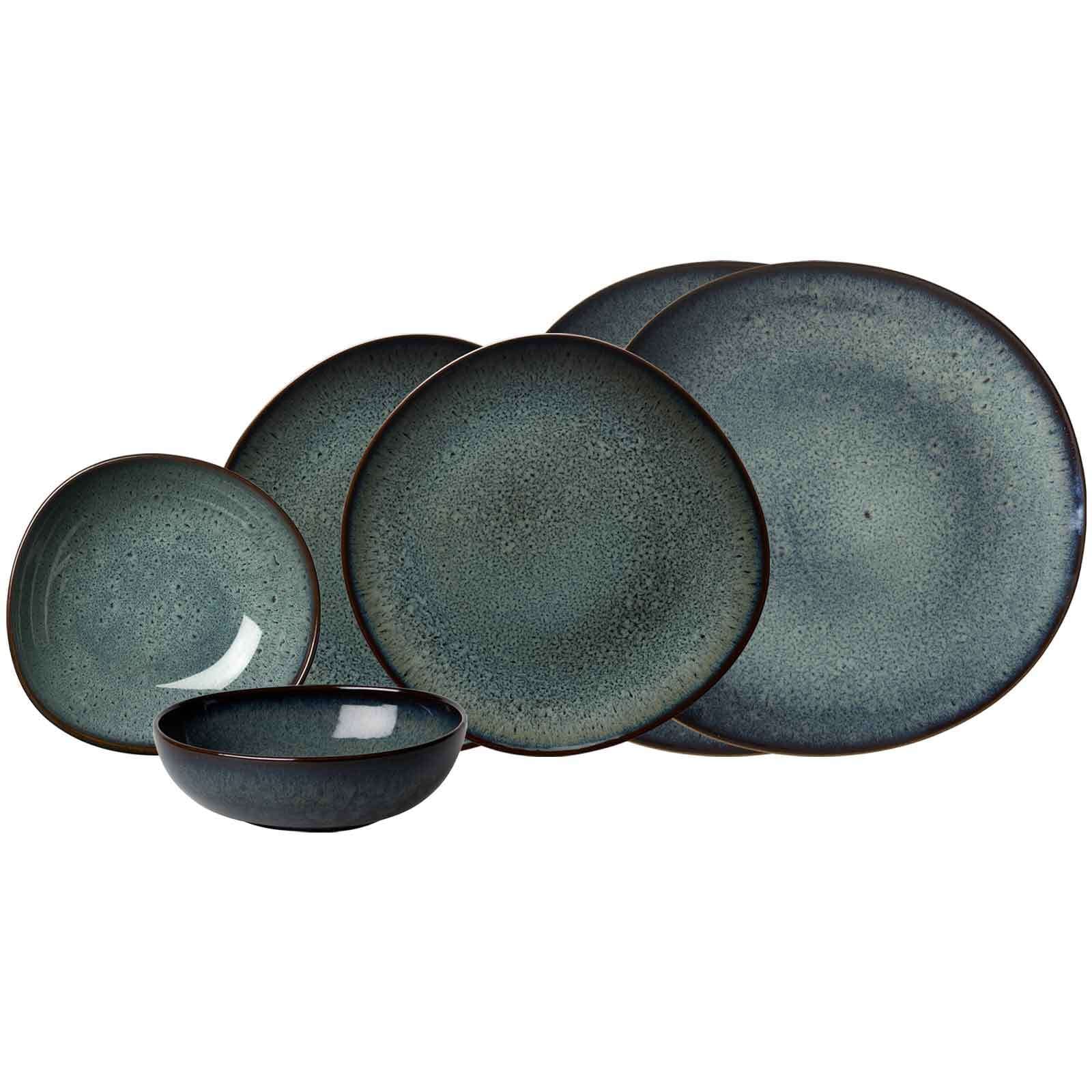like. by Villeroy & Boch Geschirr-Set "Basic-Set Lave 6er Set" Spülmaschinengeeignet, Mikrowellenfest