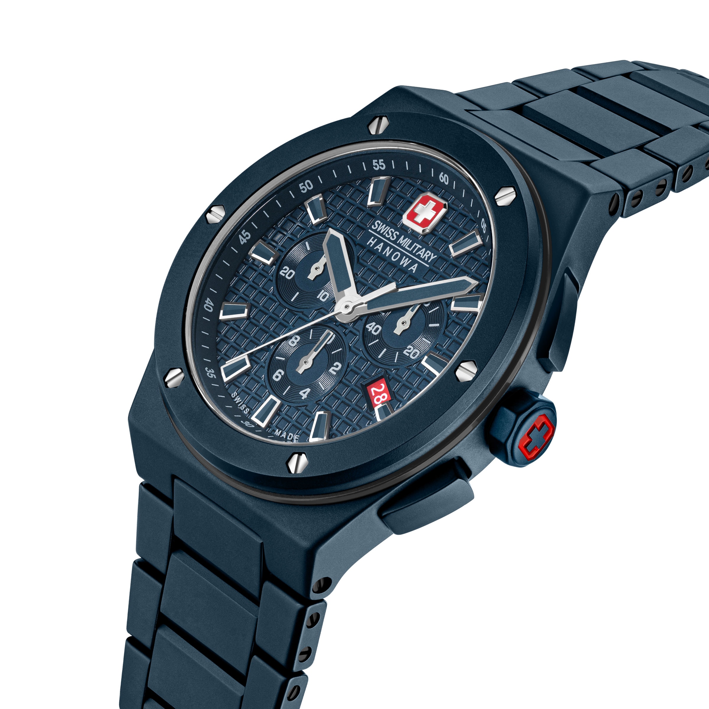 Swiss Military Hanowa Chronograph »Sidewinder Ceramic« Quarzuhr, Armbanduhr, Herrenuhr, Swiss Made, Keramik, analog, Tag