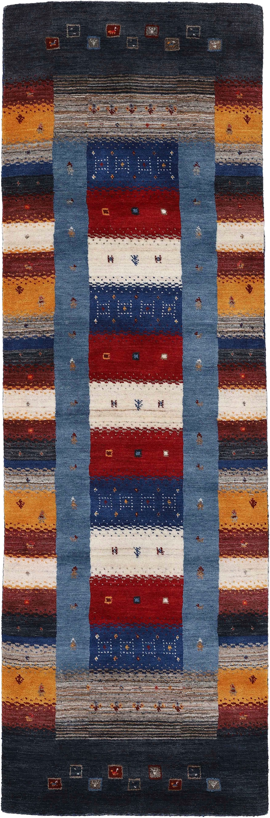 Thumbnail - carpetfine Wollteppich "Gabbeh Don", rechteckig, 15 mm Höhe, reine Wolle, sehr weicher Flor, Wohnzimmer