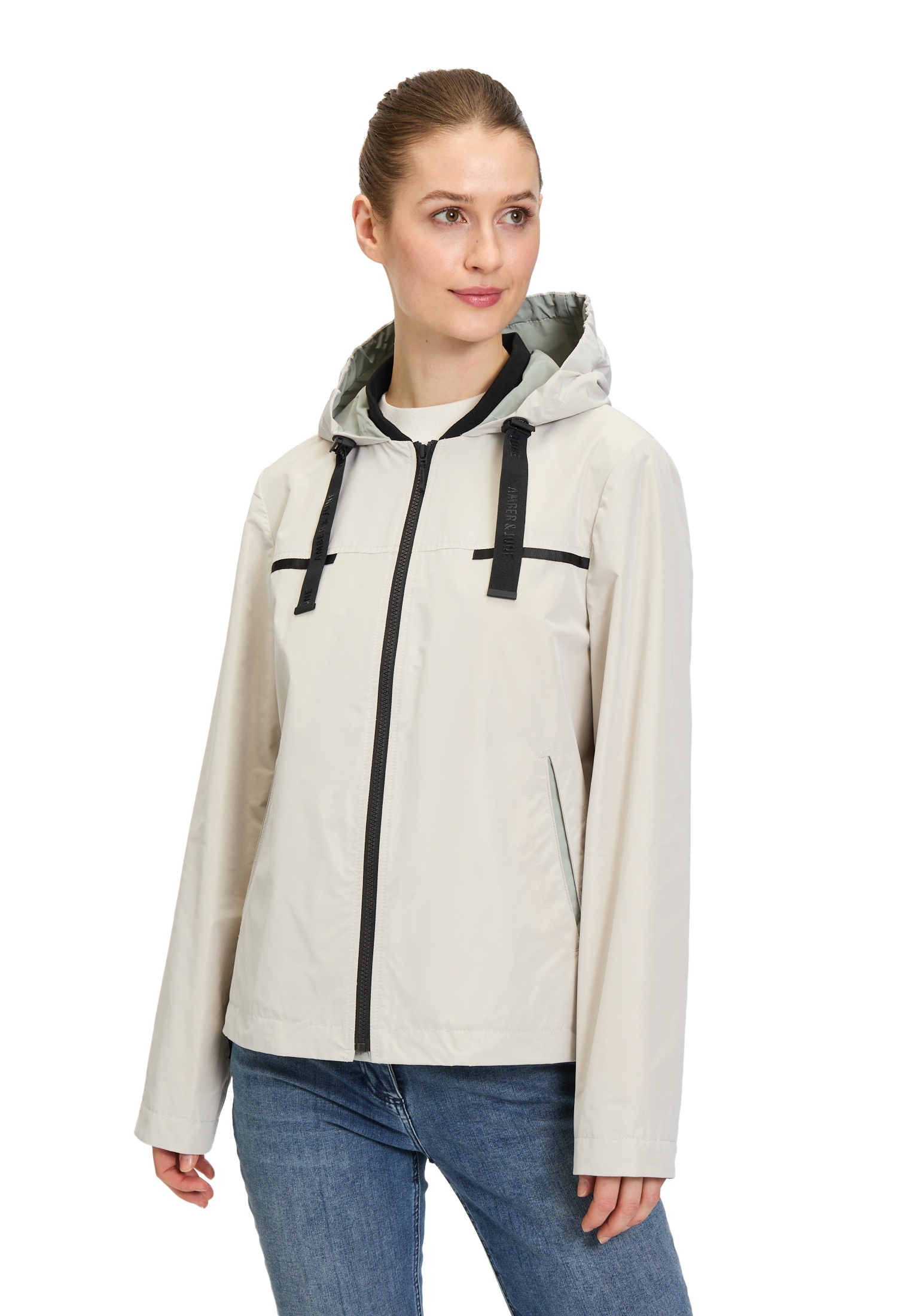 Amber & June Sommerjacke "Damen mit Kapuze" mit Kapuze günstig online kaufen