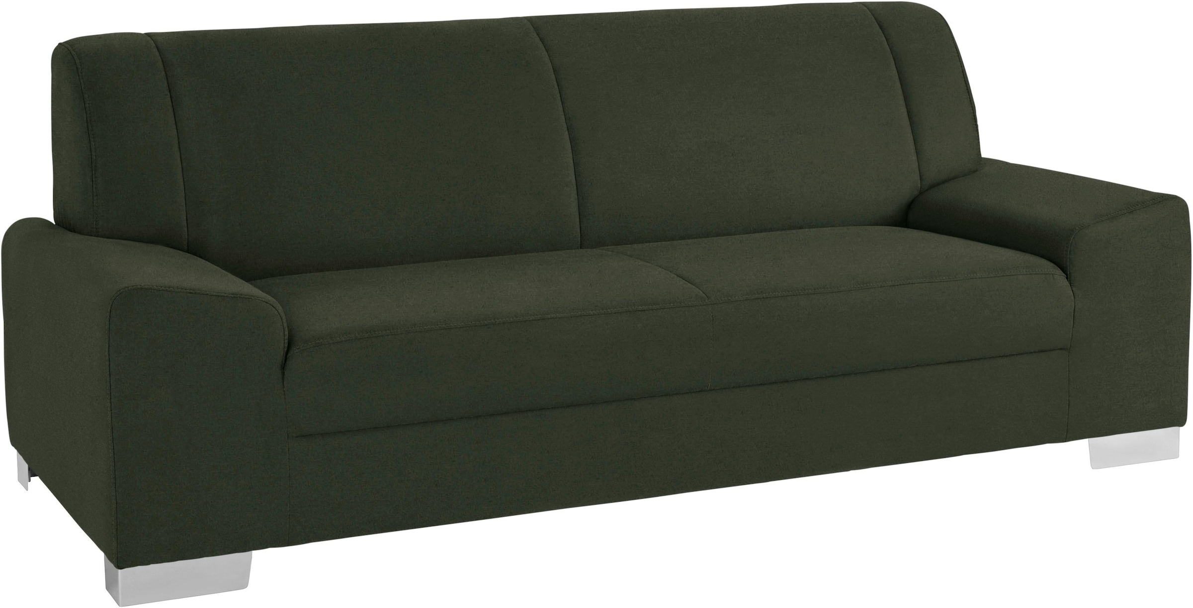 DOMO collection 2,5-Sitzer "Anzio kubisches Design, flache Armlehnen, Breite 214cm" Mit Federkern