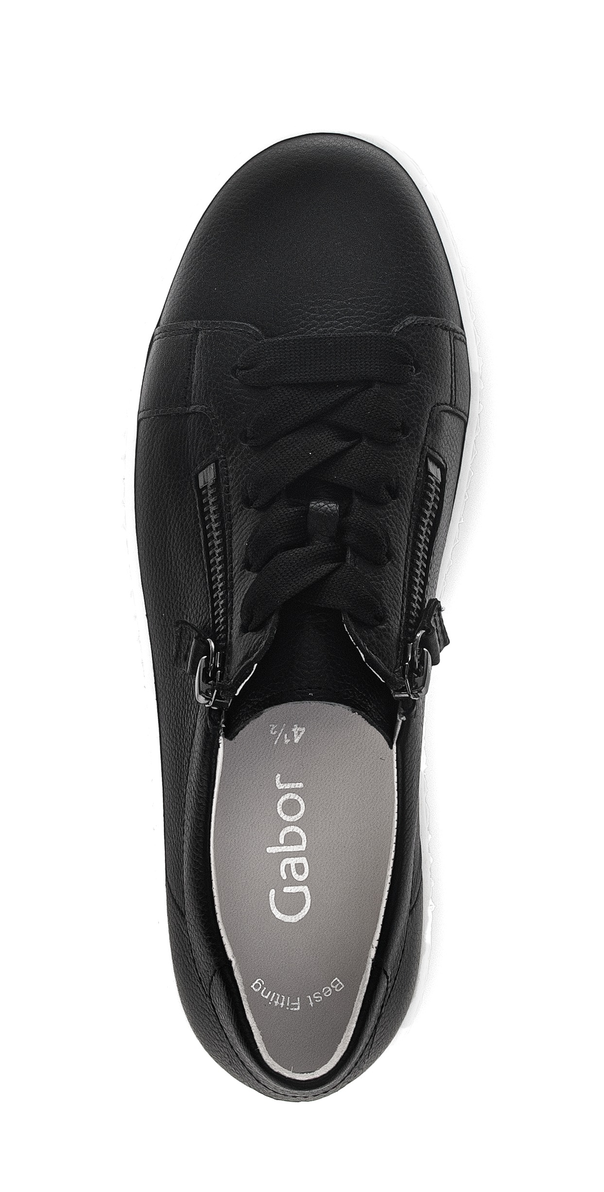 Gabor Plateausneaker, Freizeitschuh, Halbschuh, Schnürschuh mit zwei Reißverschlüssen