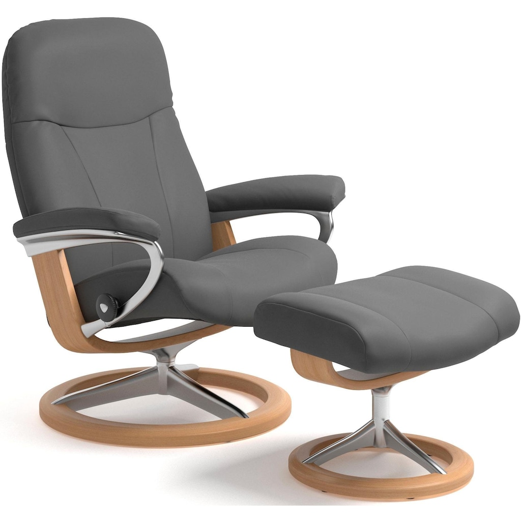 Stressless® Relaxsessel »Garda«, (Set, Relaxsessel mit Hocker)