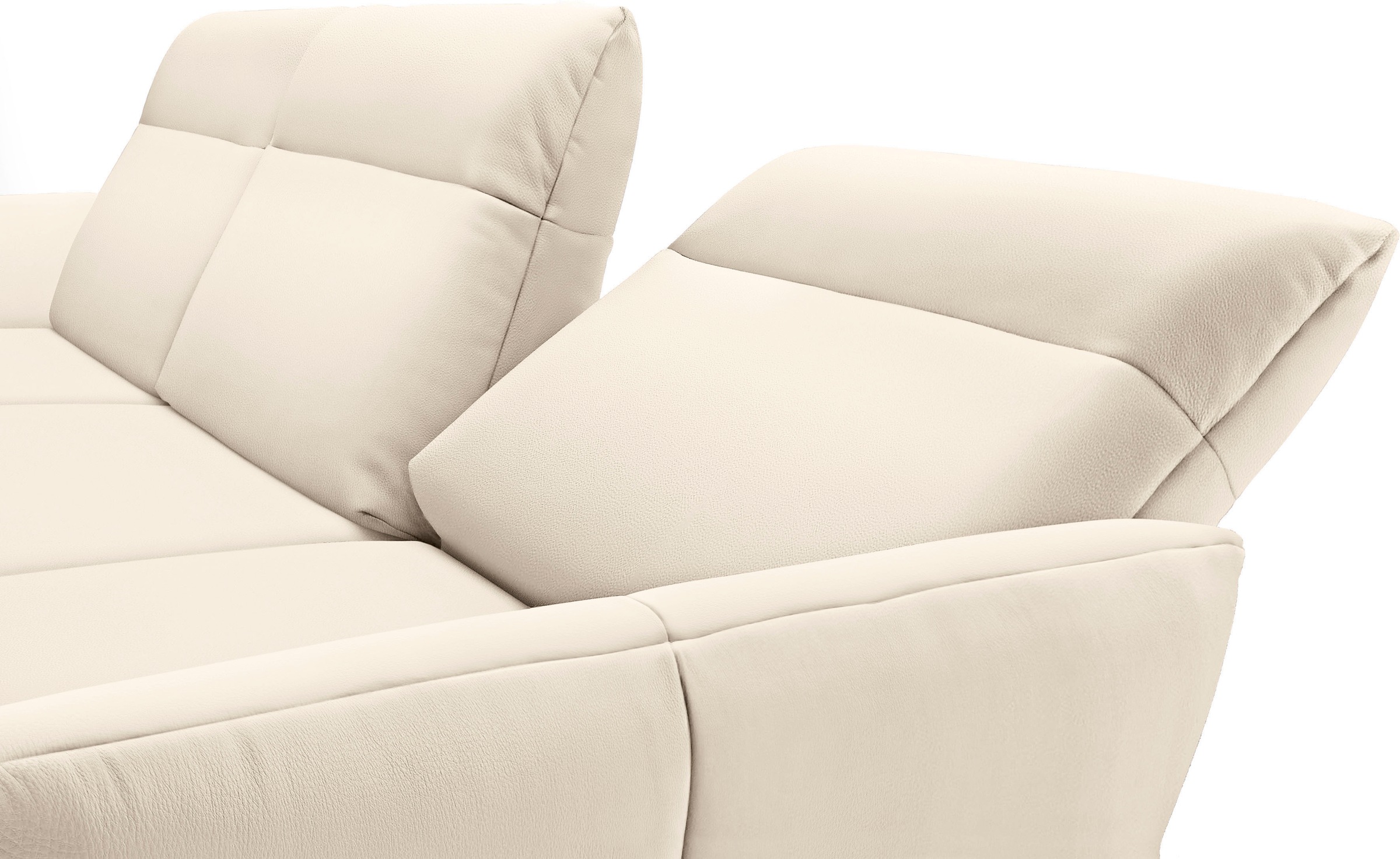Creation BY ROLF BENZ Ecksofa »CR.460«, Sockel in Eiche, Winkelfüße in Umbragrau, Breite 318 cm