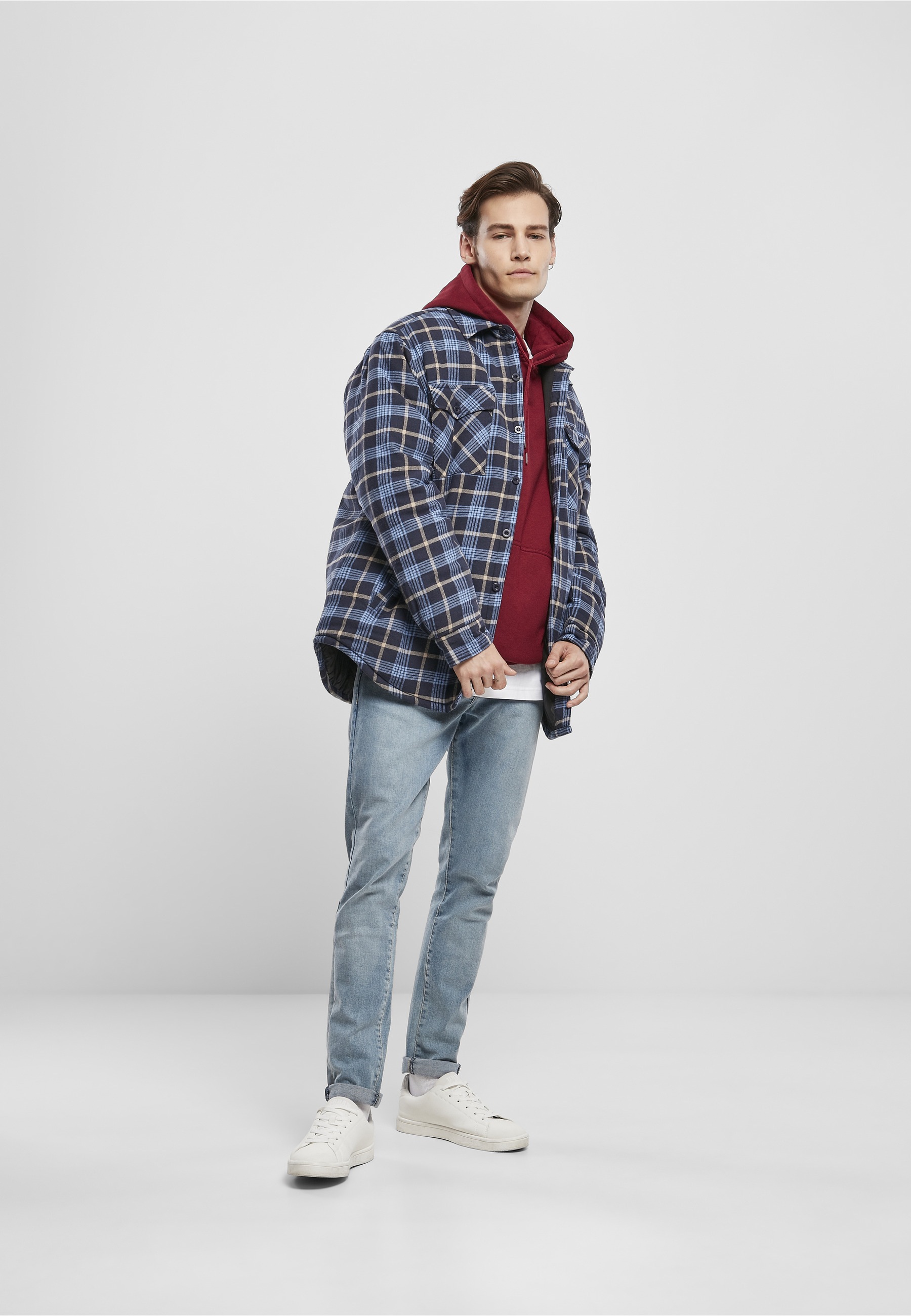 URBAN CLASSICS Anorak »Urban Classics Herren Plaid Quilted Shirt Jacket« 1 Stk. tlg. ohne Kapuze