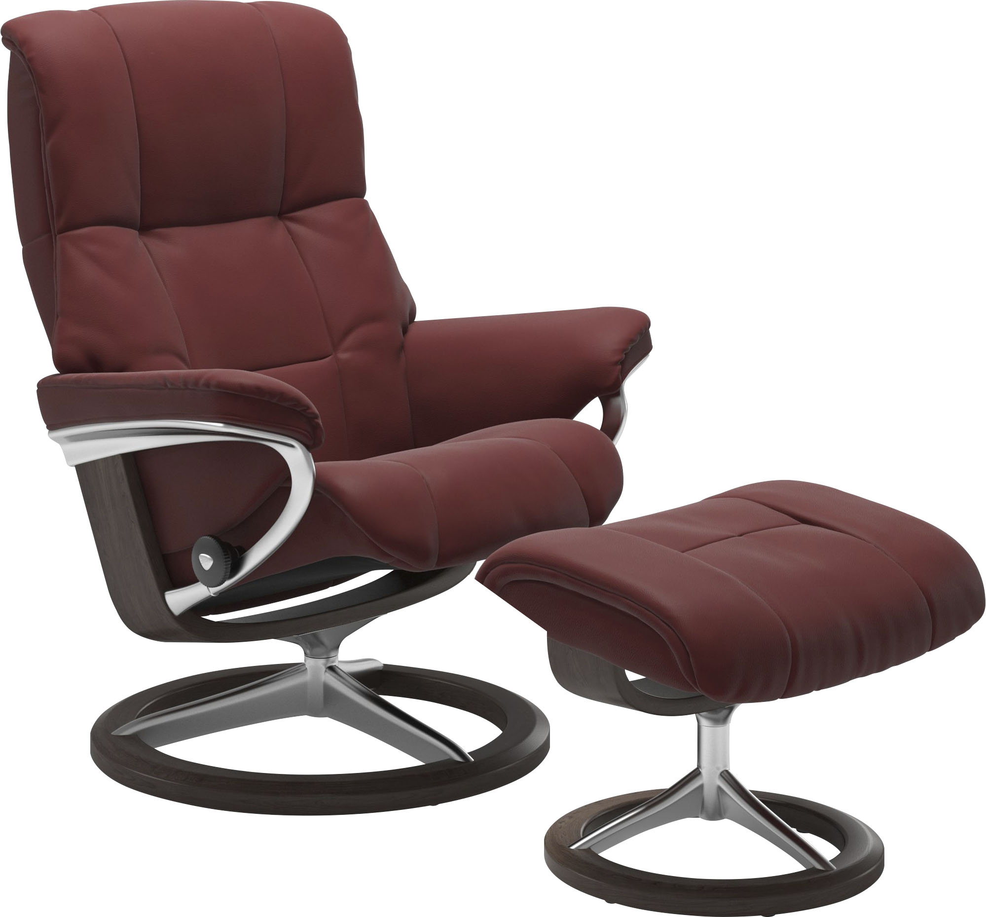 Stressless Relaxsessel "Mayfair" Set, Relaxsessel mit Hocker, mit Hocker, mit Signature Base, Größe S, M & L, Gestell Wenge