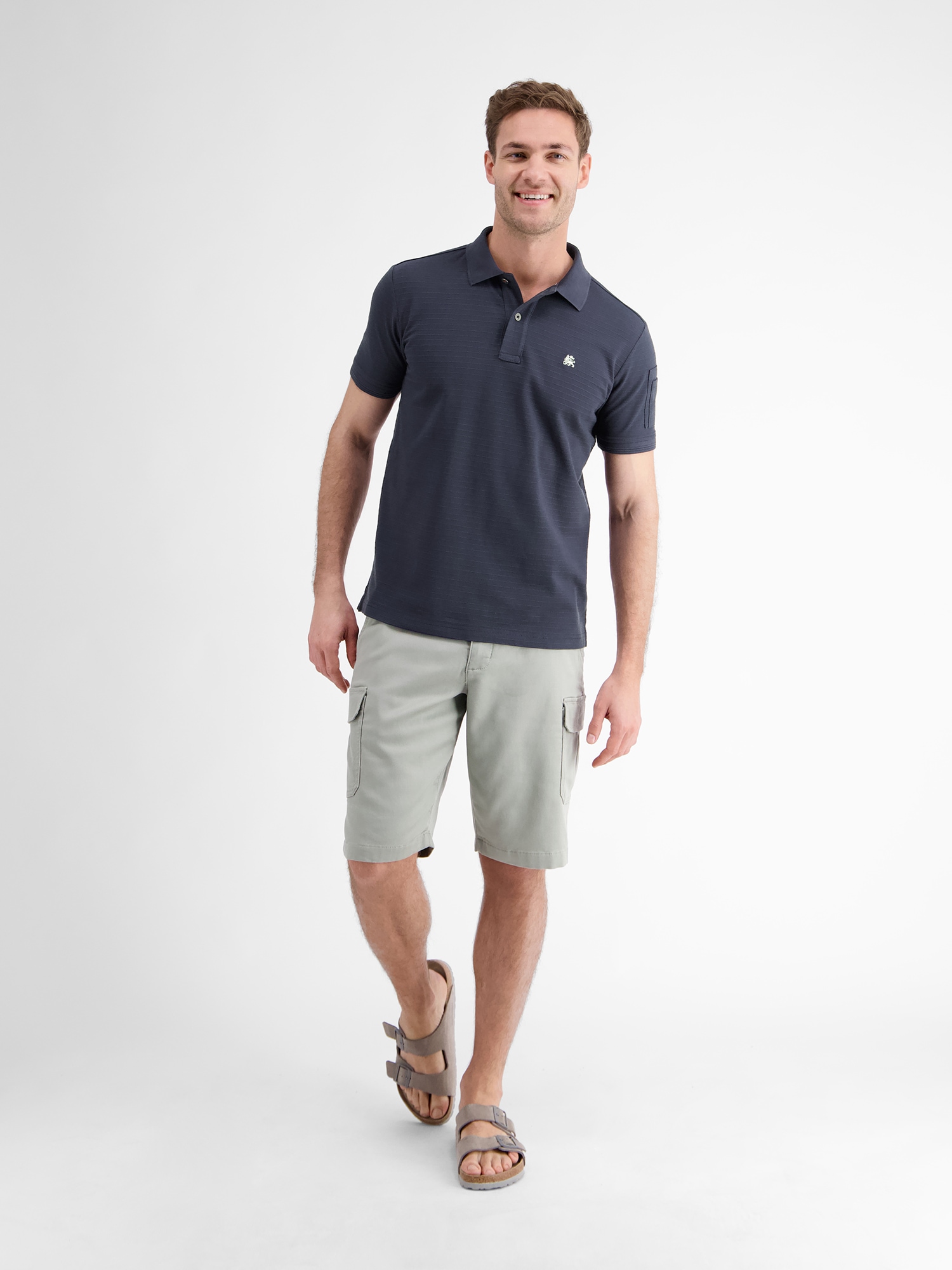 LERROS Poloshirt »LERROS Herren Poloshirt, tonal gestreift«