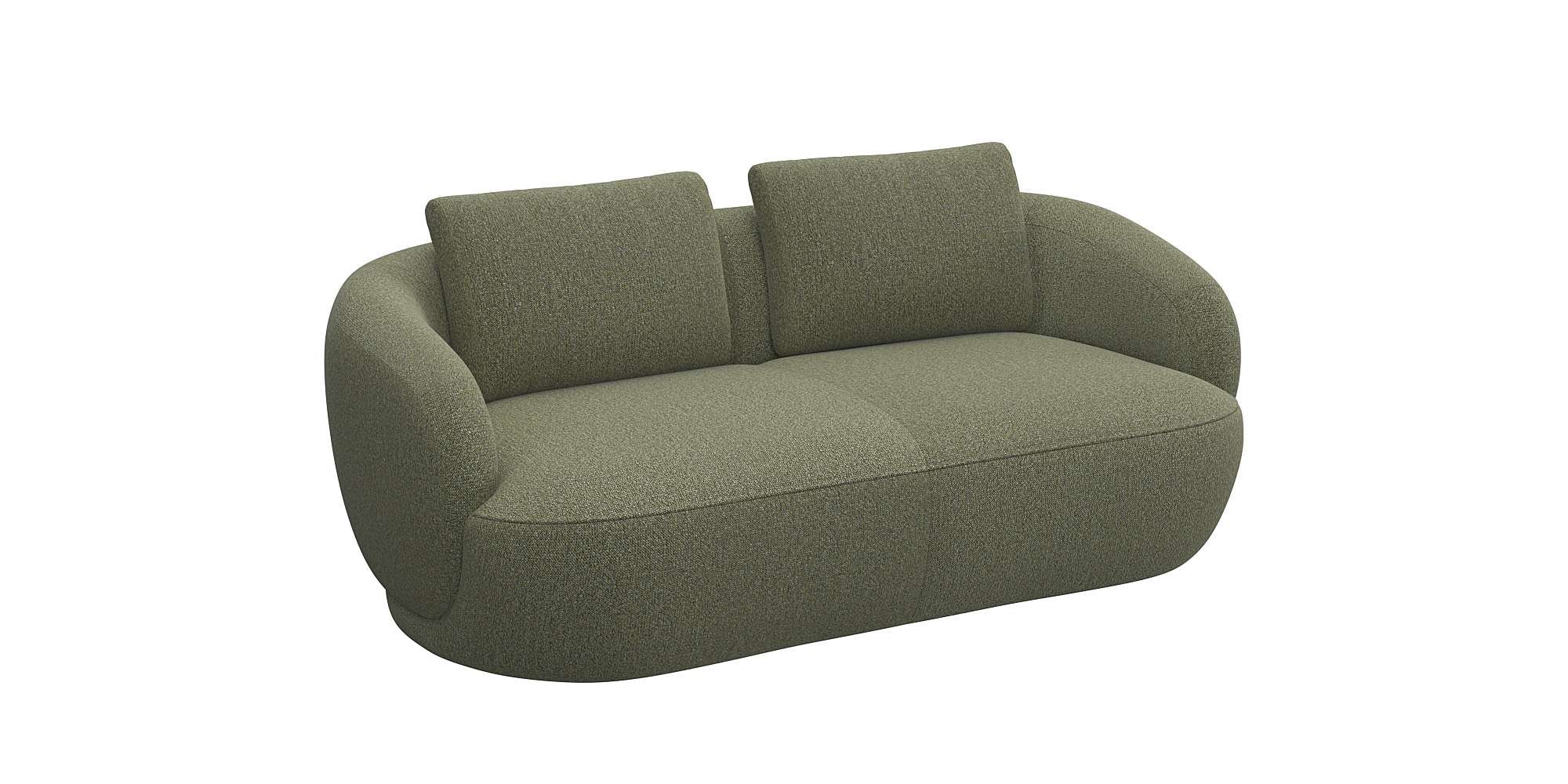FLEXLUX 2,5-Sitzer »Torino, rund, Couch, Loveseat,«, Modernes, organisches Sofa-Design, Kaltschaum, Wellenunterfederung