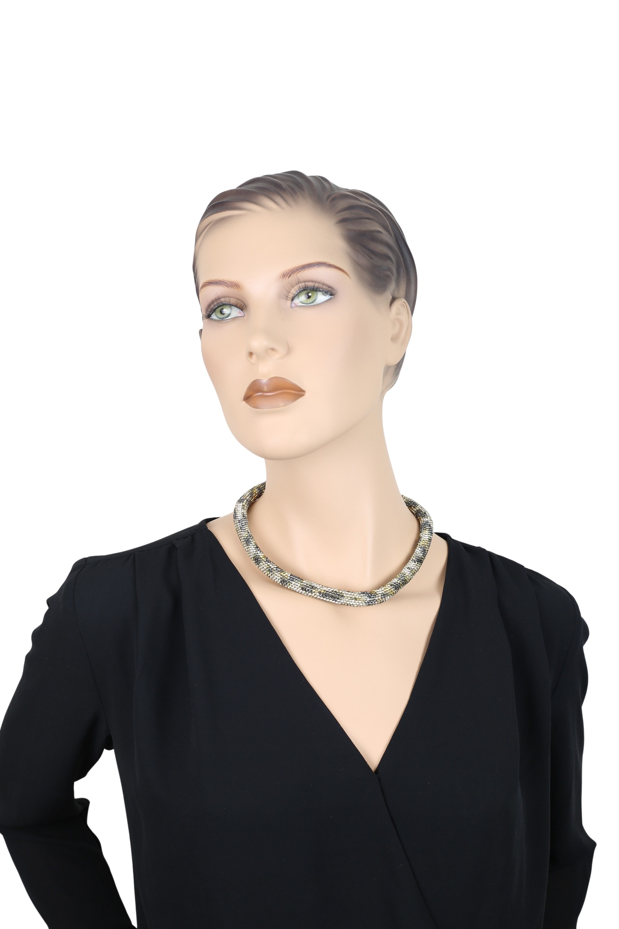 COLLEZIONE ALESSANDRO Kette mit Anhänger »WildGlow«, Glitzerkette mit Leopardmuster
