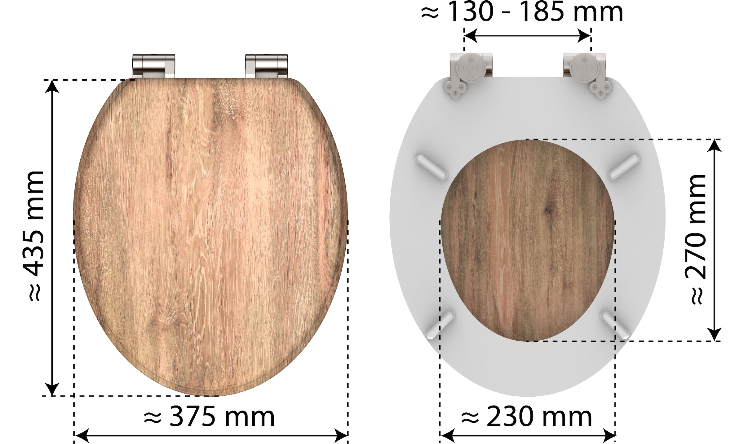 welltime WC-Sitz »Light Wood«, mit Absenkautomatik, MDF, kratzfest