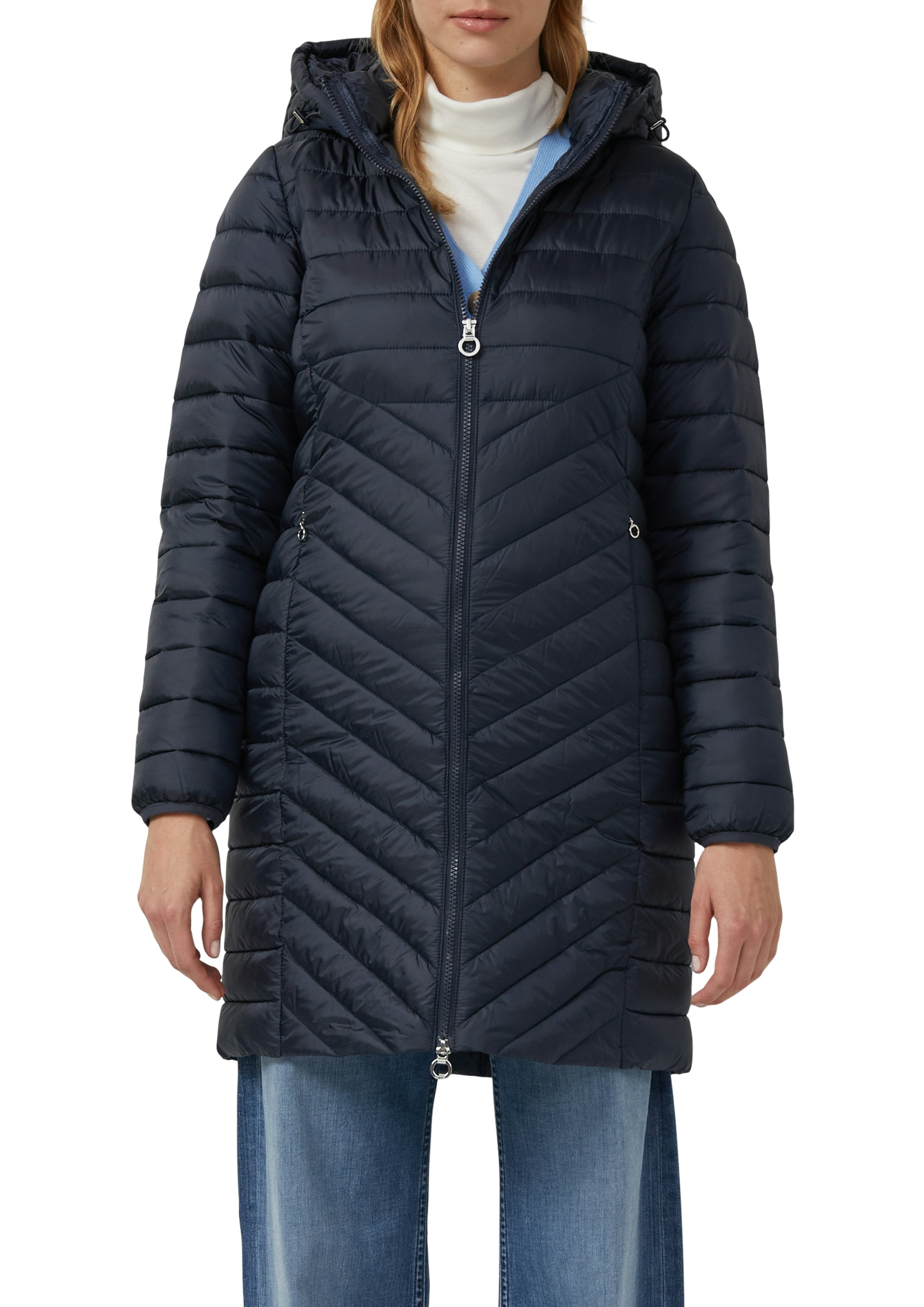 s.Oliver Steppmantel im Slim Fit, abnehmbare Kapuze günstig online kaufen