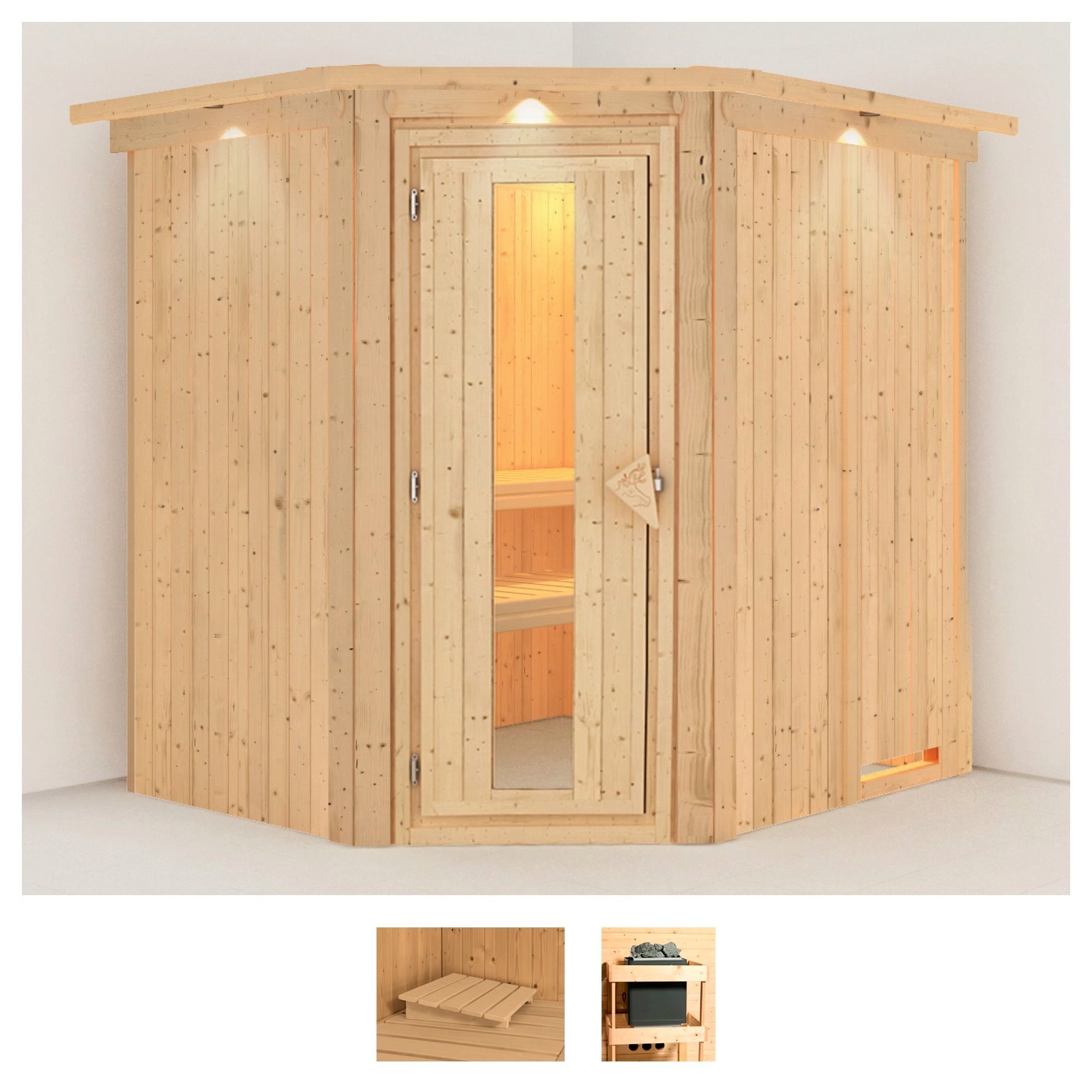 Karibu Sauna "Siirin" Set, ohne Ofen