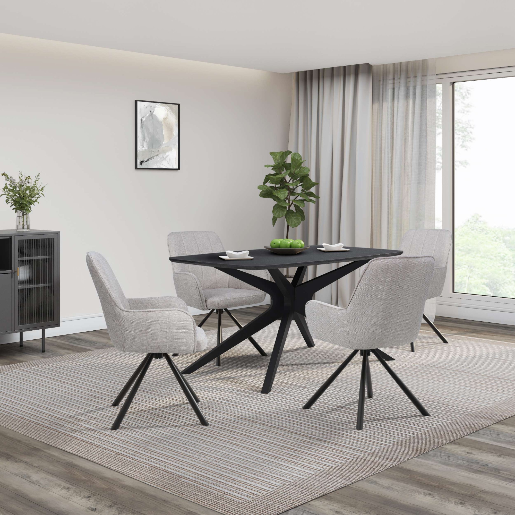 OTTO home Esszimmerstuhl »Flaurent« () 2 Stk.gepolsterte Rückenlehne, Armlehne und Sitzfläche, Sitzhöhe 50 cm