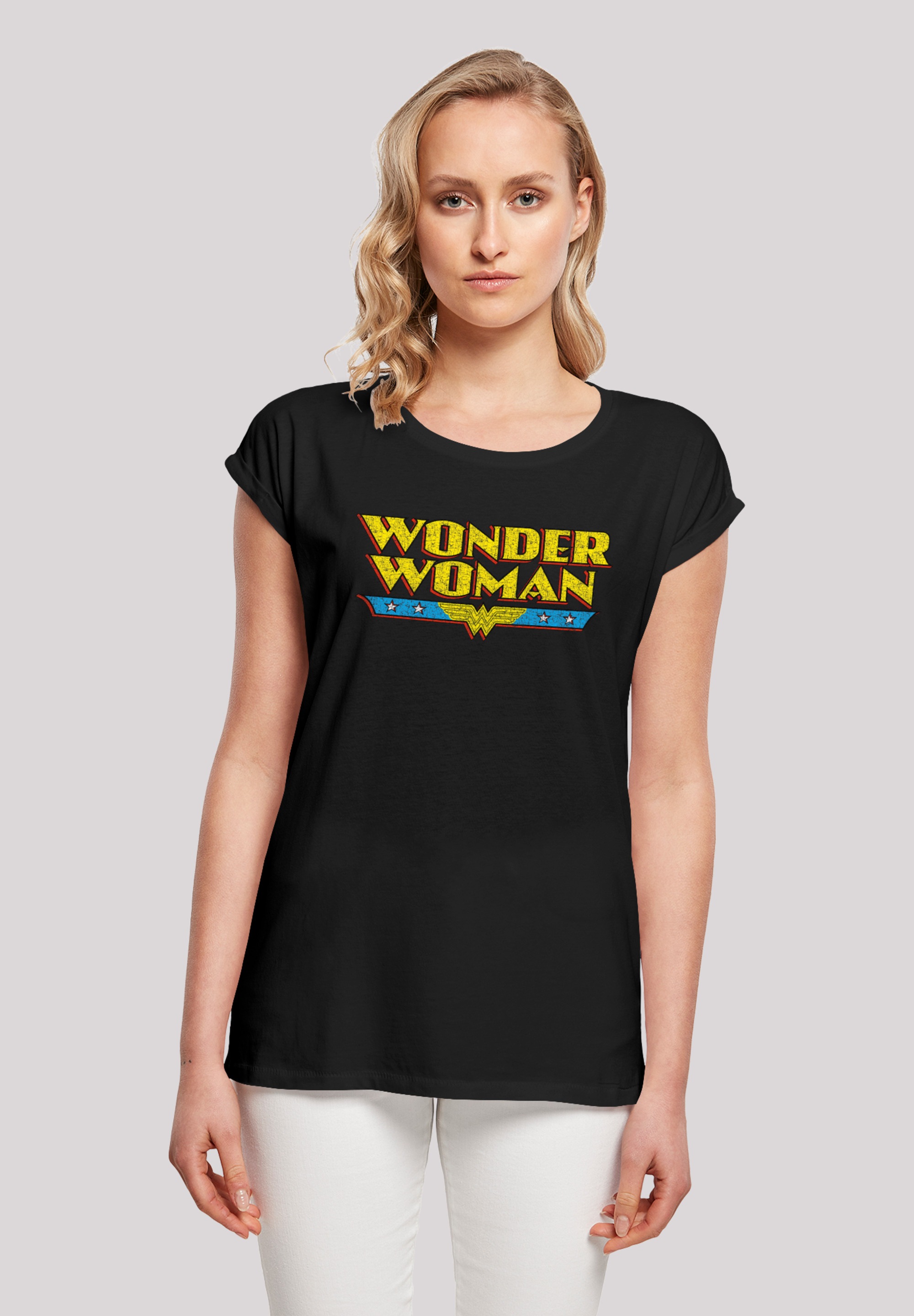 F4NT4STIC T-Shirt "DC Comics Superhelden Wonder Woman Crackle Logo", Print günstig online kaufen