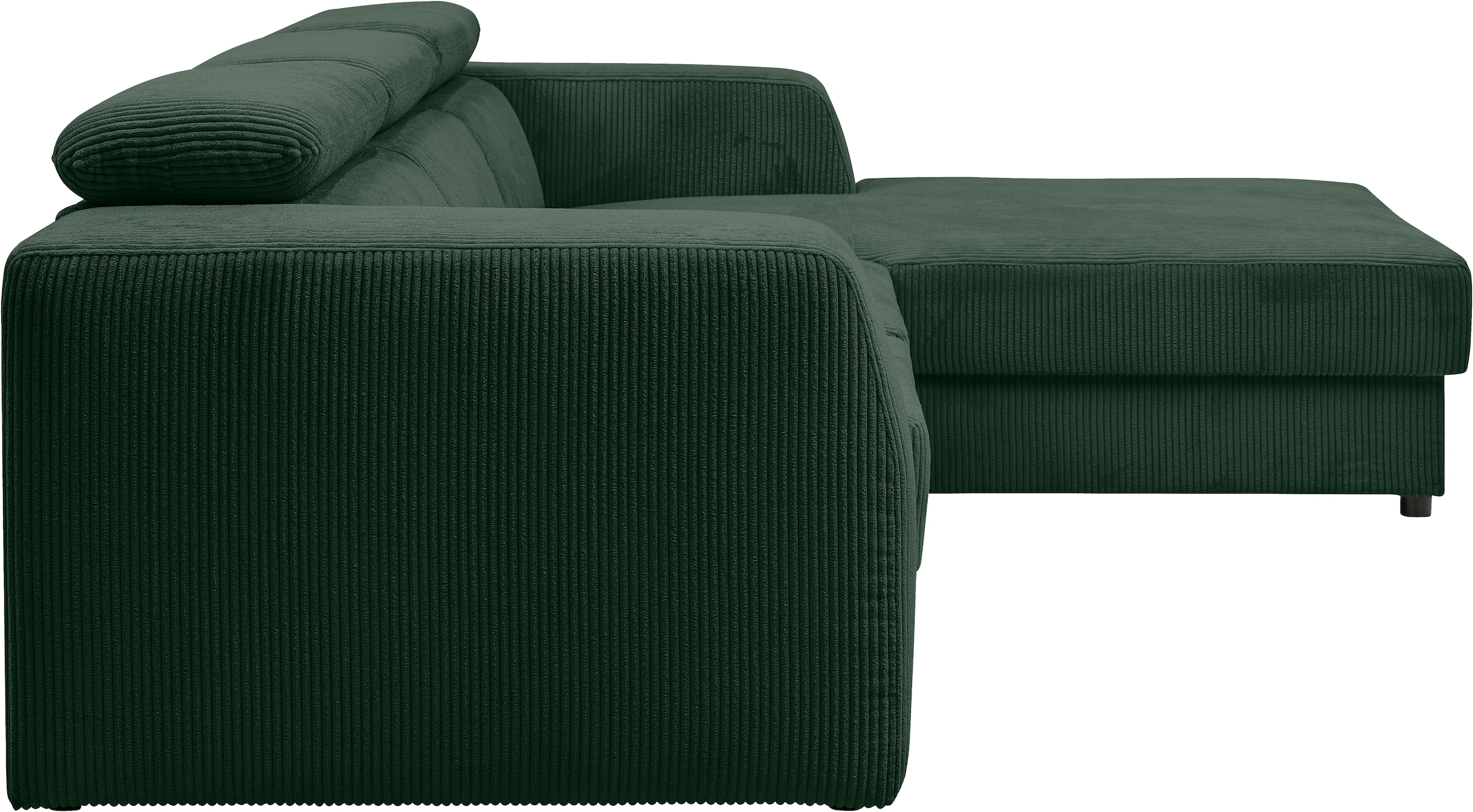 WERK2 Ecksofa »Cherry, modernes Sofa mit Komfortfunktionen, Breite 270cm, L-Form,«, bequem, mit verstellbaren Kopfteilen, Schlaffunktion und Bettkasten
